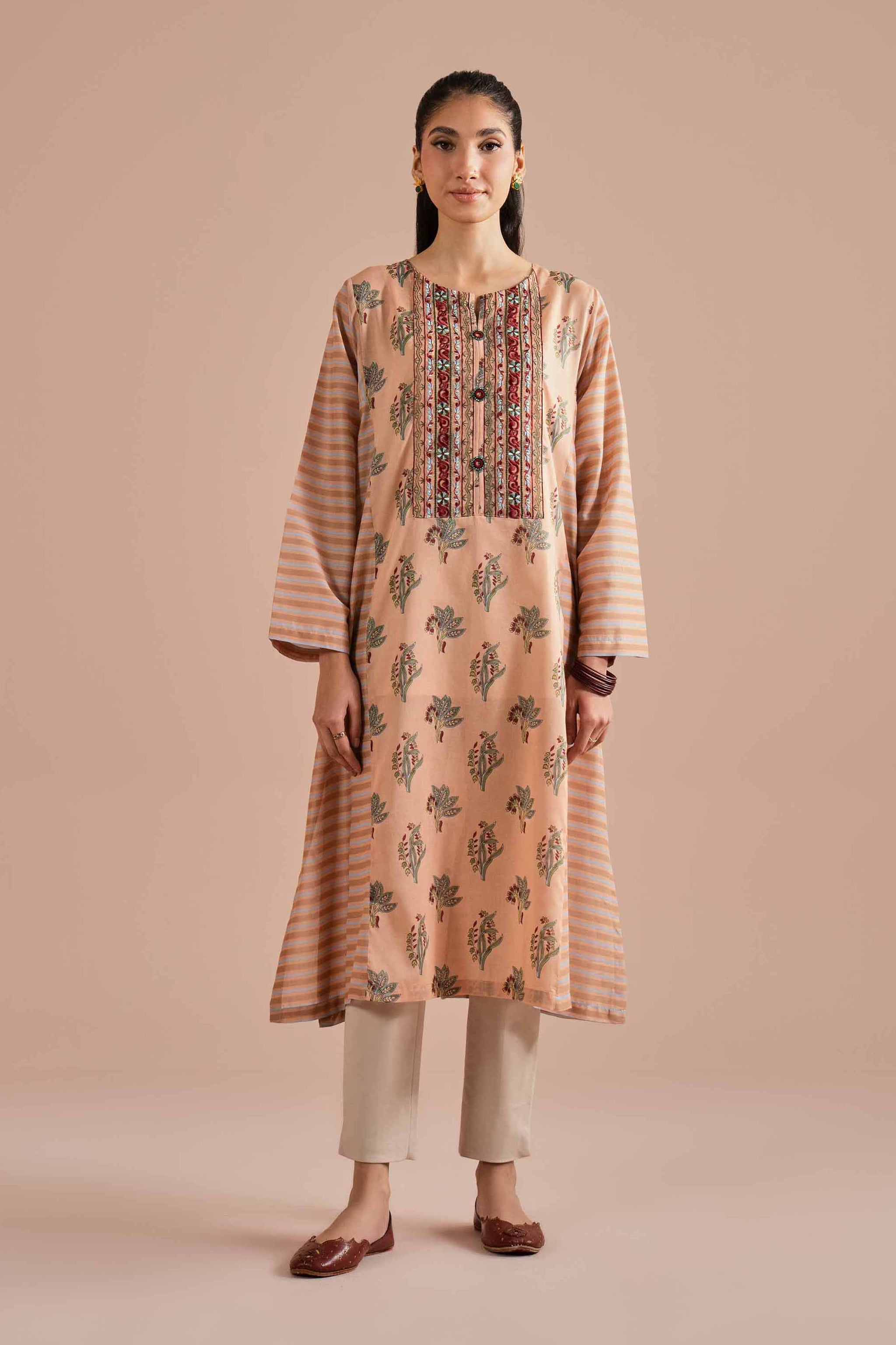 Printed Embroidered Shirt - PE26-01