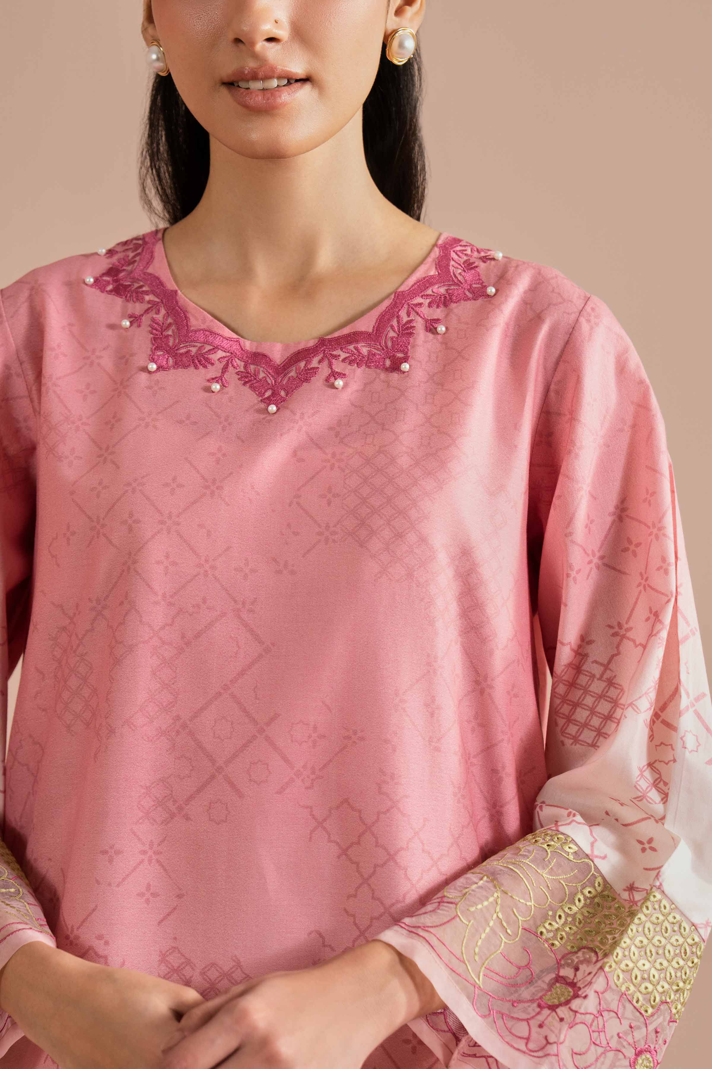 Printed Embroidered Shirt - PE26-03 for Women - Pret Collection | Nishat | Shop Online