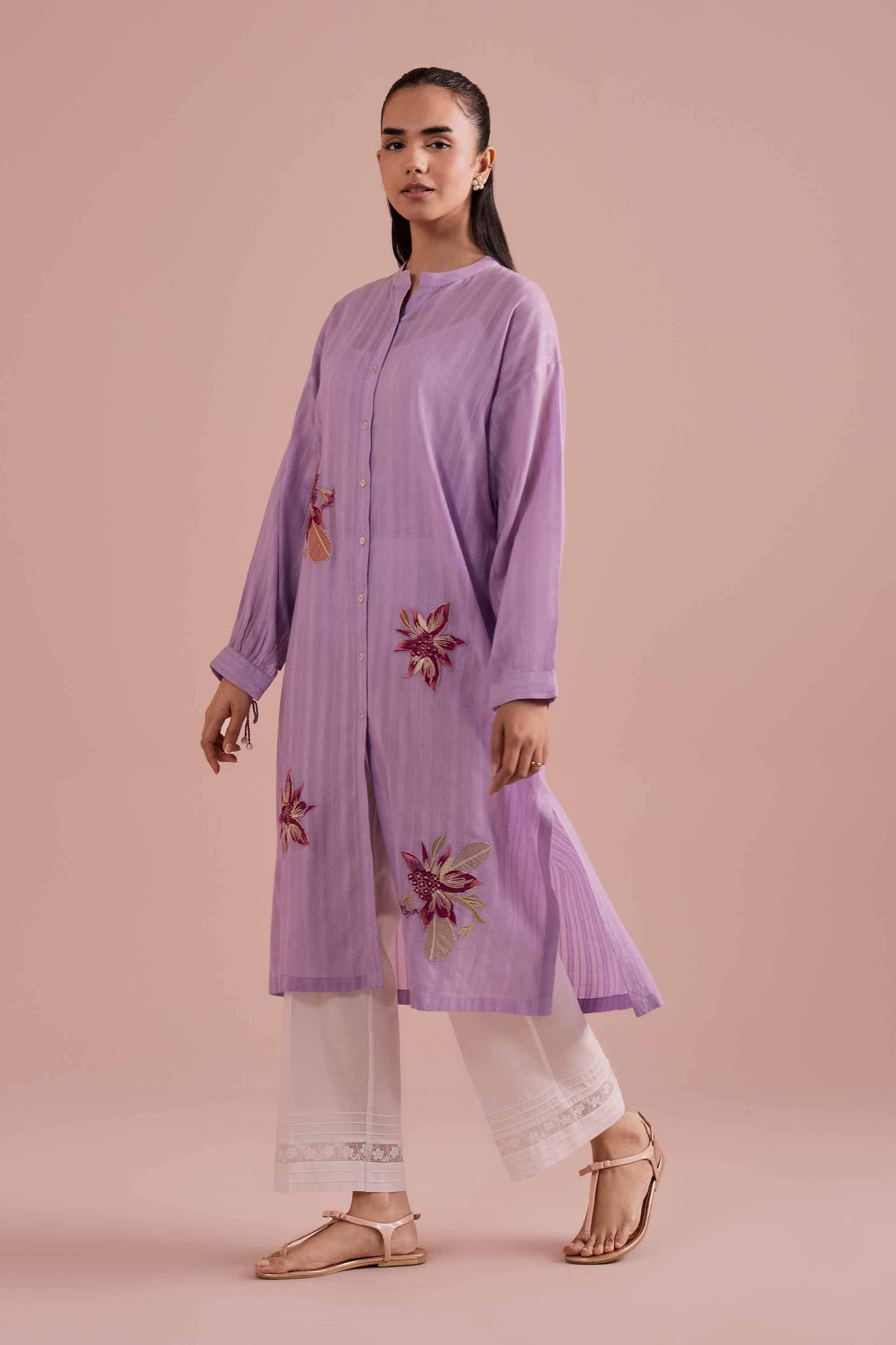 Embroidered Shirt - PE26-07 for Women - Pret Collection | Nishat | Shop Online