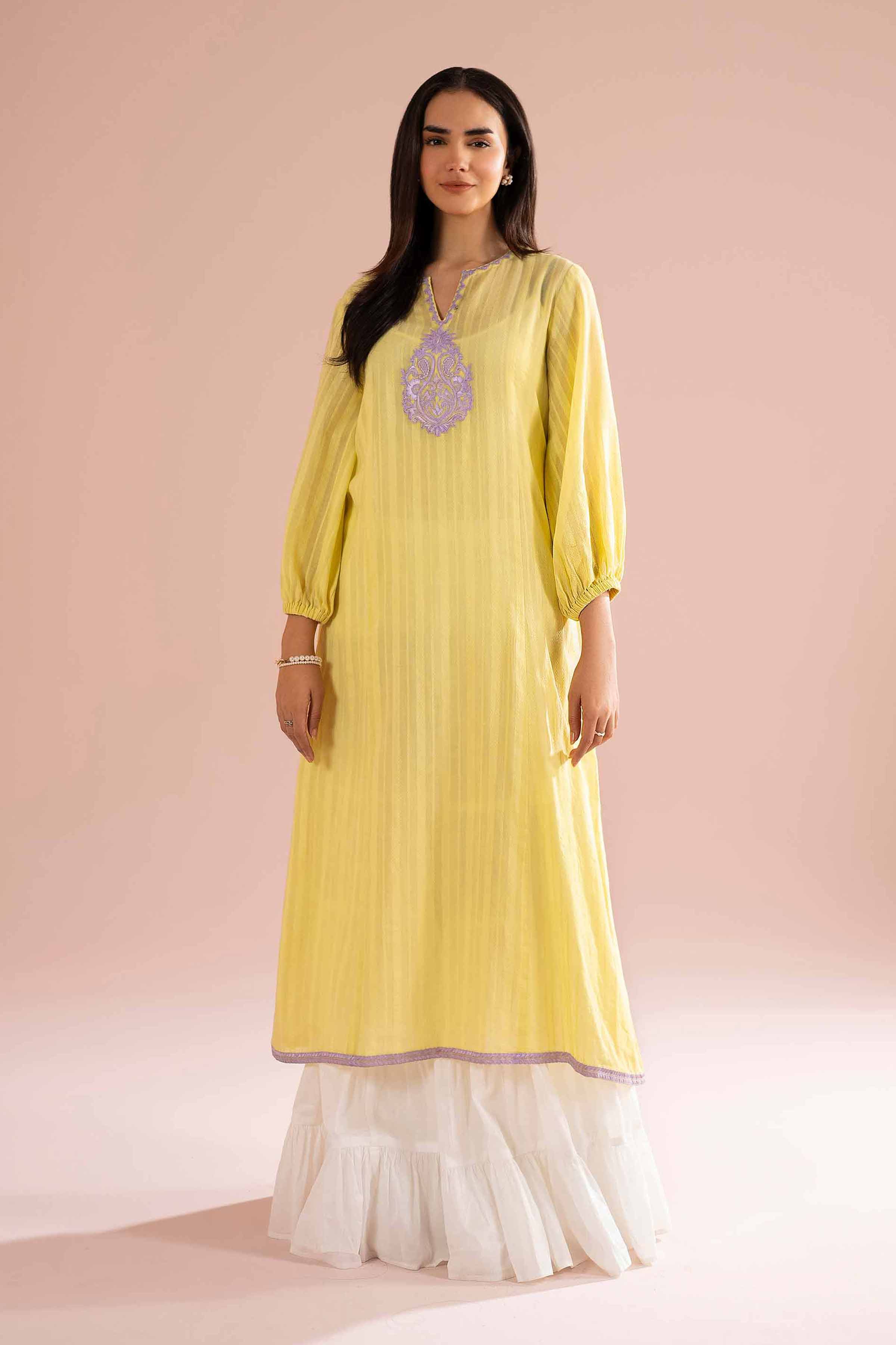 Embroidered Dress - PE26-10 for Women - Pret Collection | Nishat | Shop Online