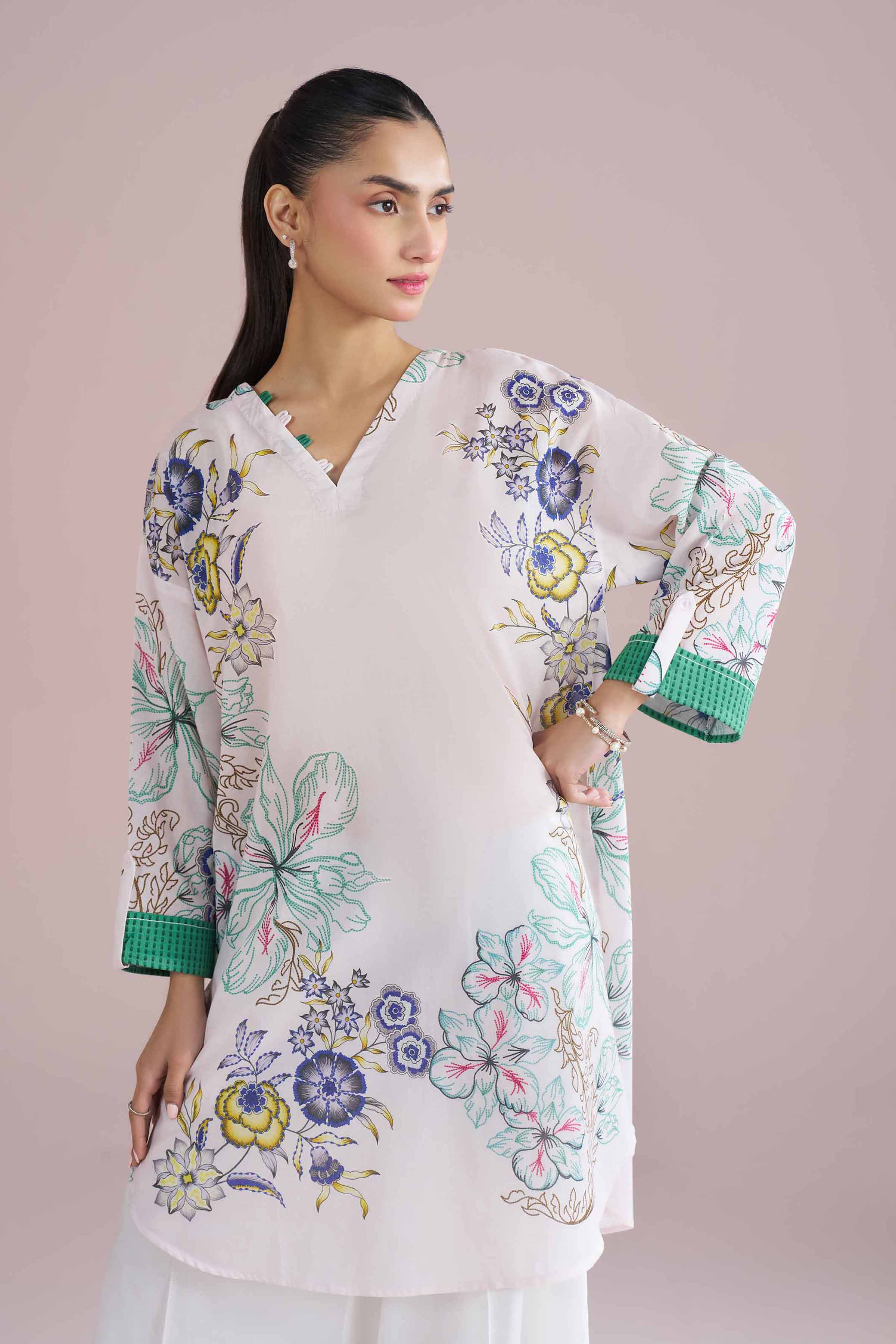 Printed Tunic - PE26-104 for Women - Pret Collection | Nishat | Shop Online