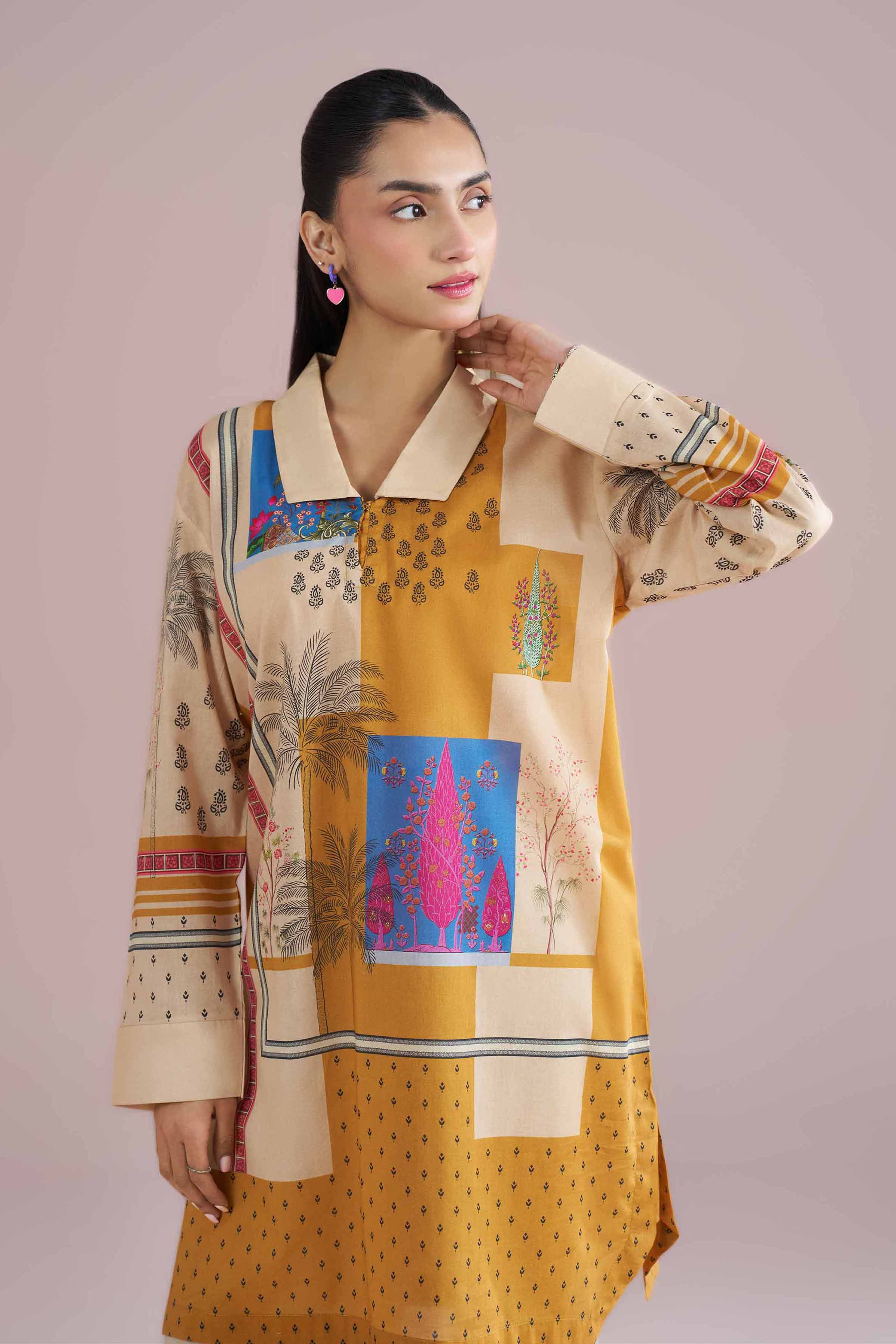 Printed Tunic - PE26-107 for Women - Pret Collection | Nishat | Shop Online