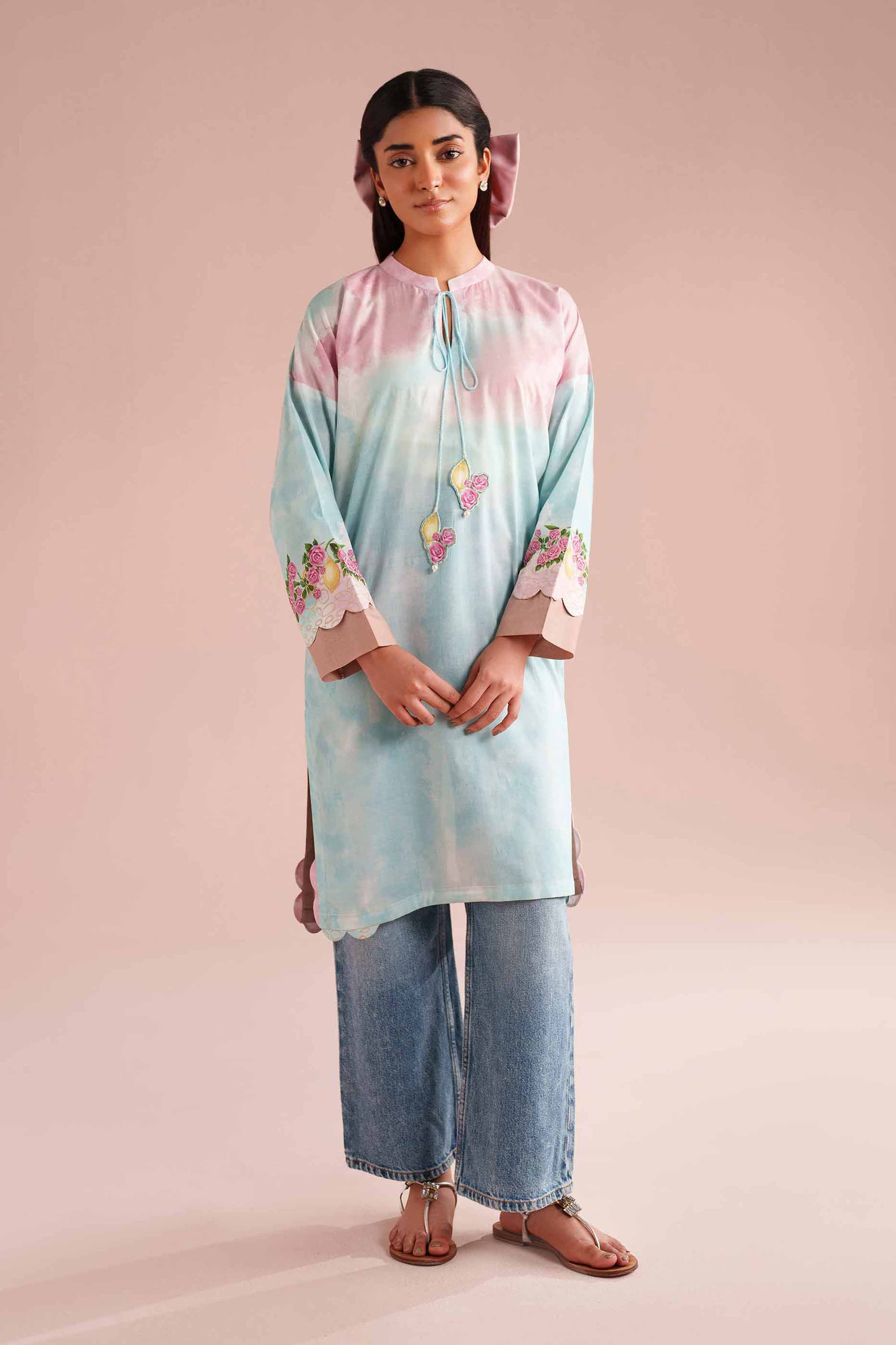 Printed Shirt - PE26-108 for Women - Pret Collection | Nishat | Shop Online