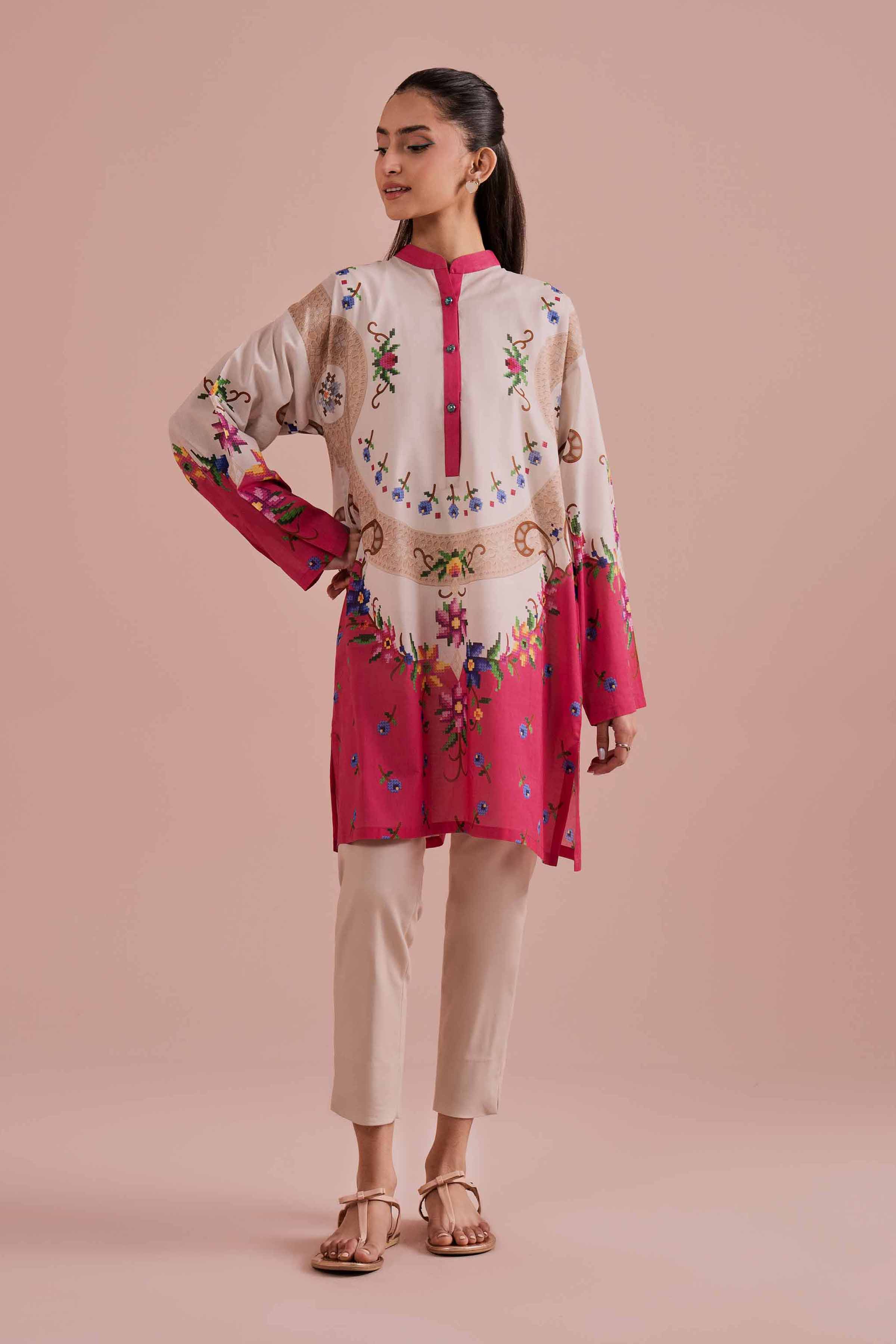 Printed Tunic - PE26-112 for Women - Pret Collection | Nishat | Shop Online