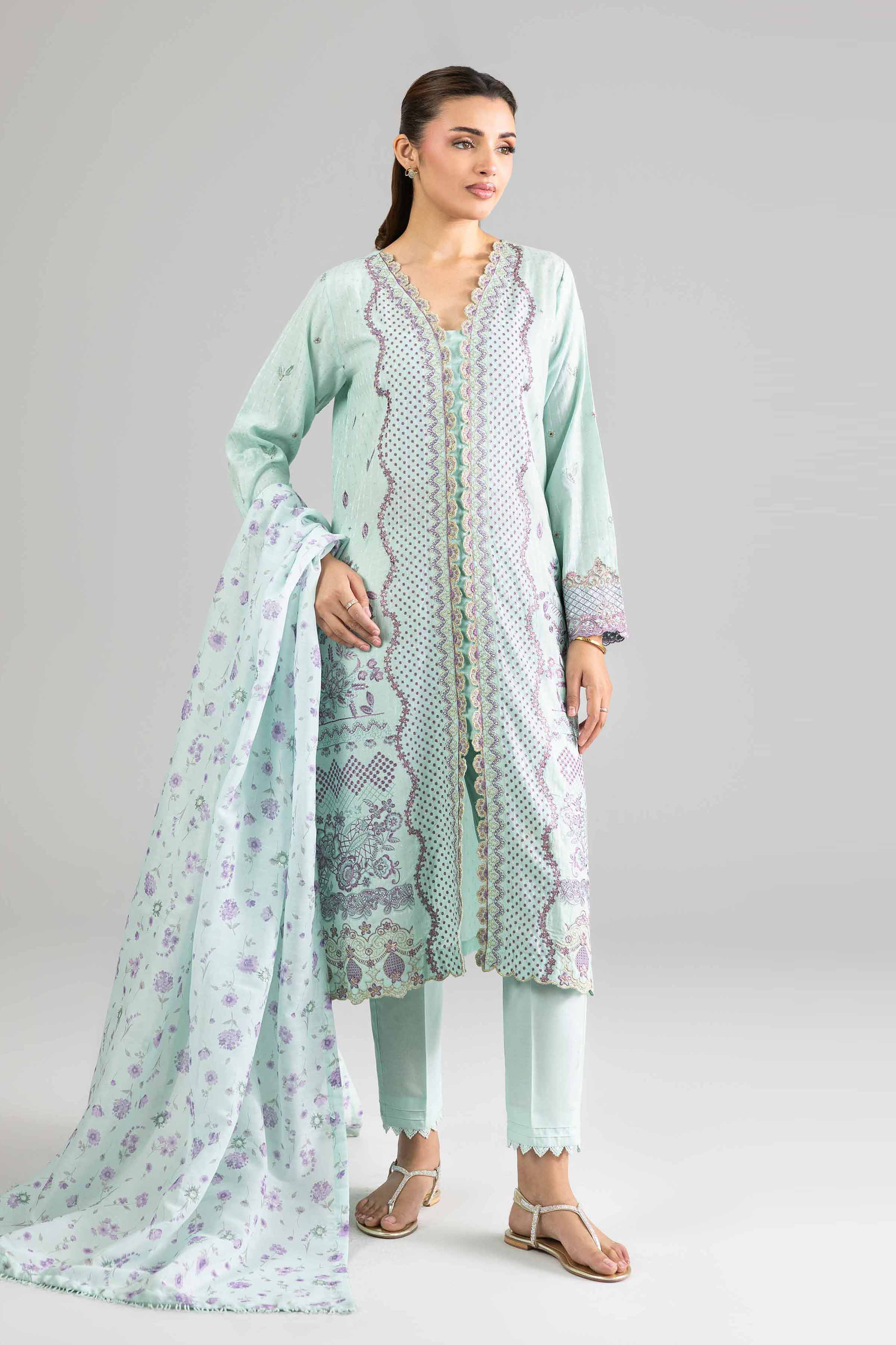 3 Piece - Embroidered Suit - PE26-114