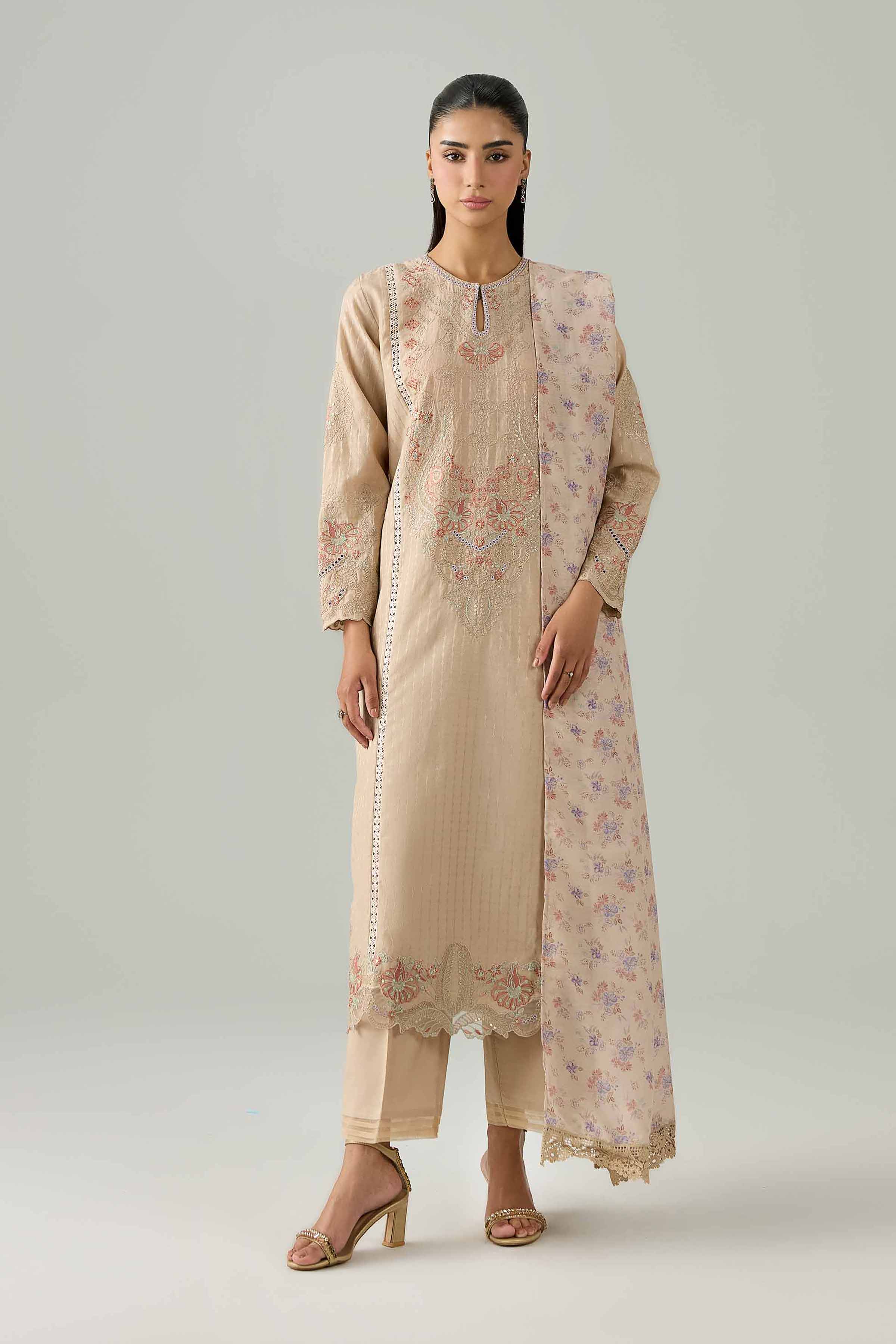 3 Piece - Embroidered Suit - PE26-117
