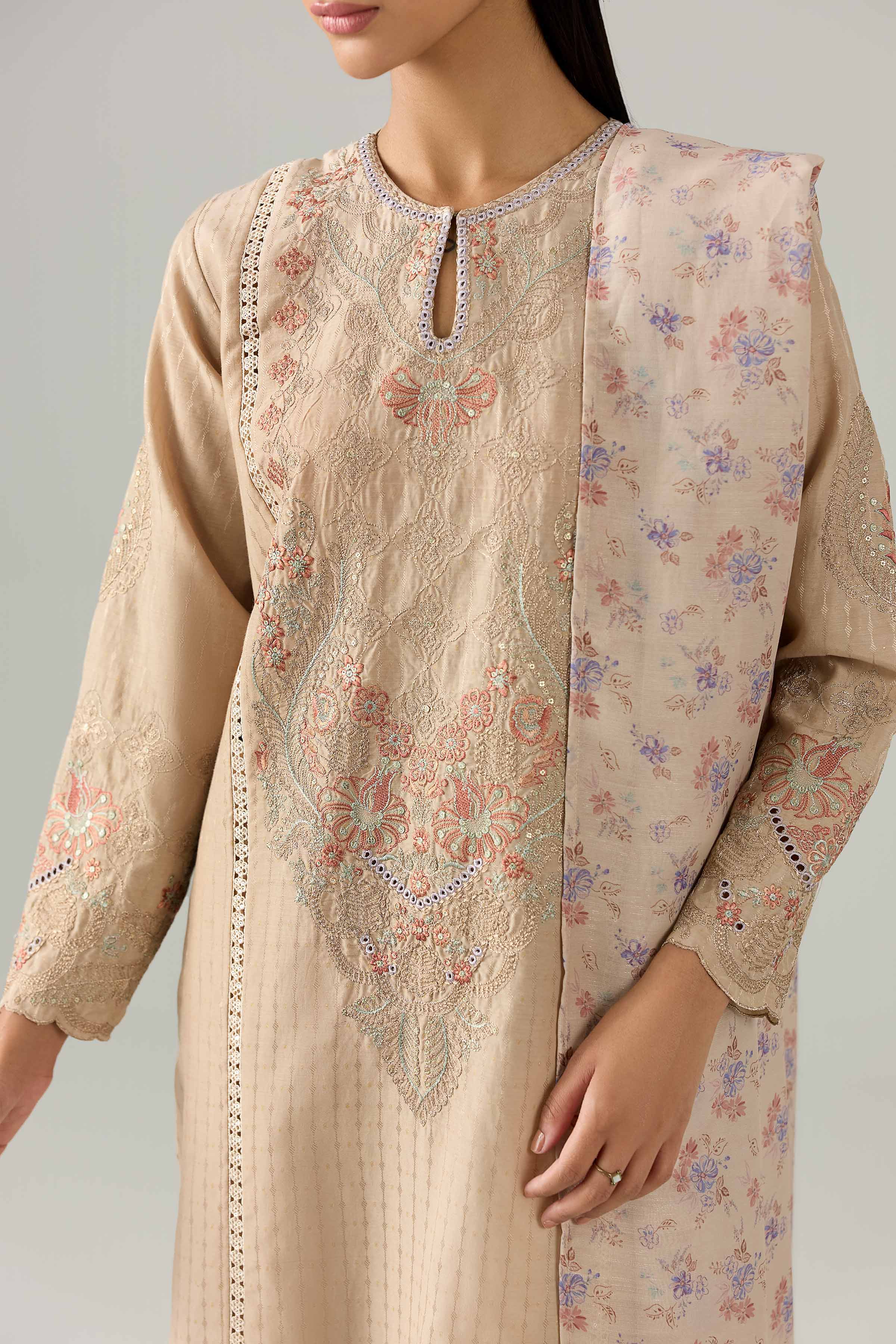 3 Piece - Embroidered Suit - PE26-117