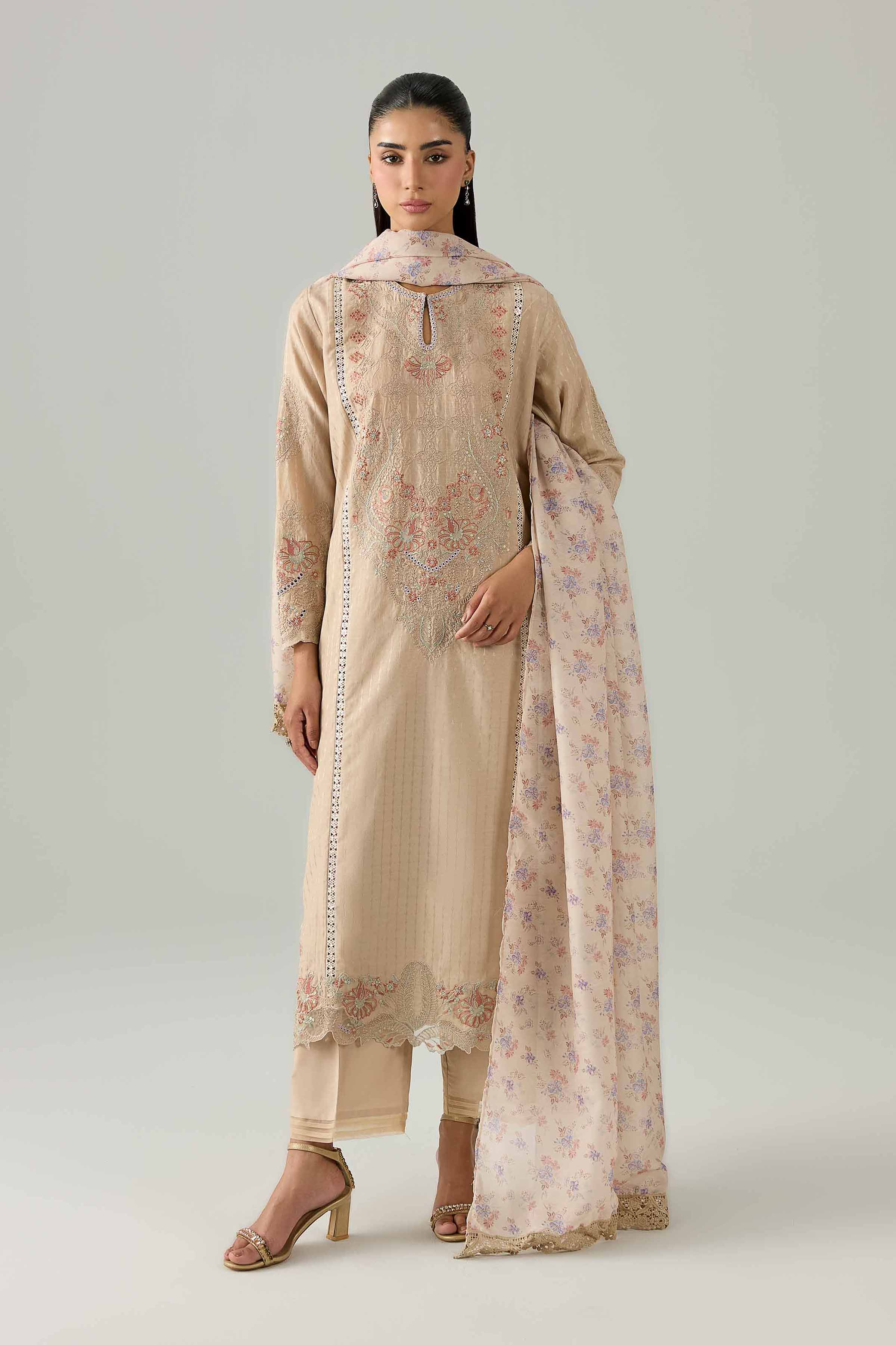 3 Piece - Embroidered Suit - PE26-117