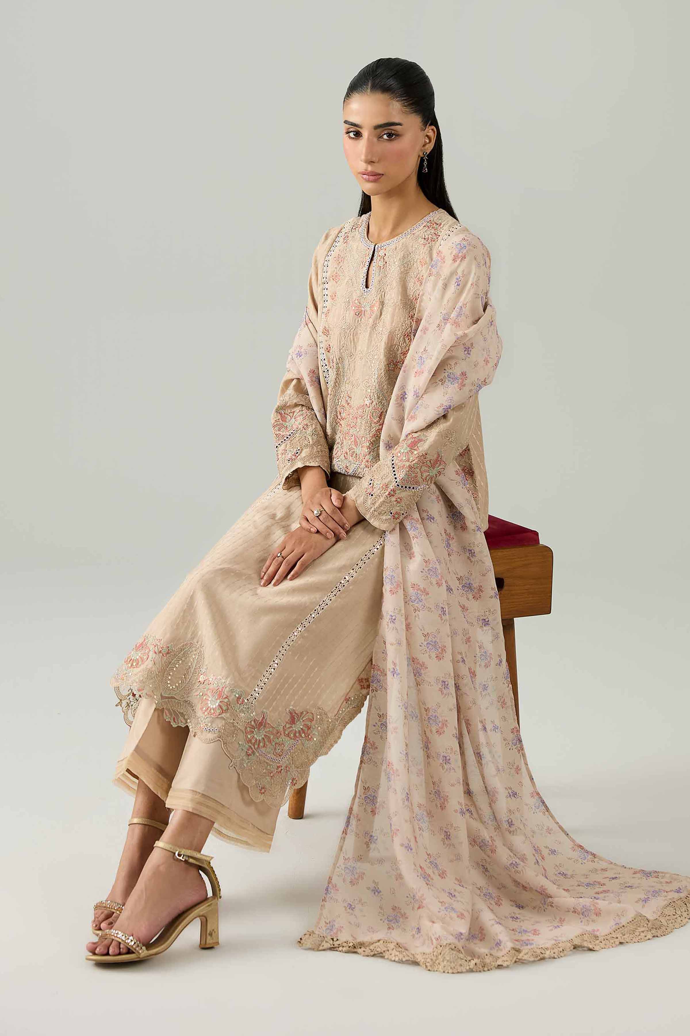 3 Piece - Embroidered Suit - PE26-117