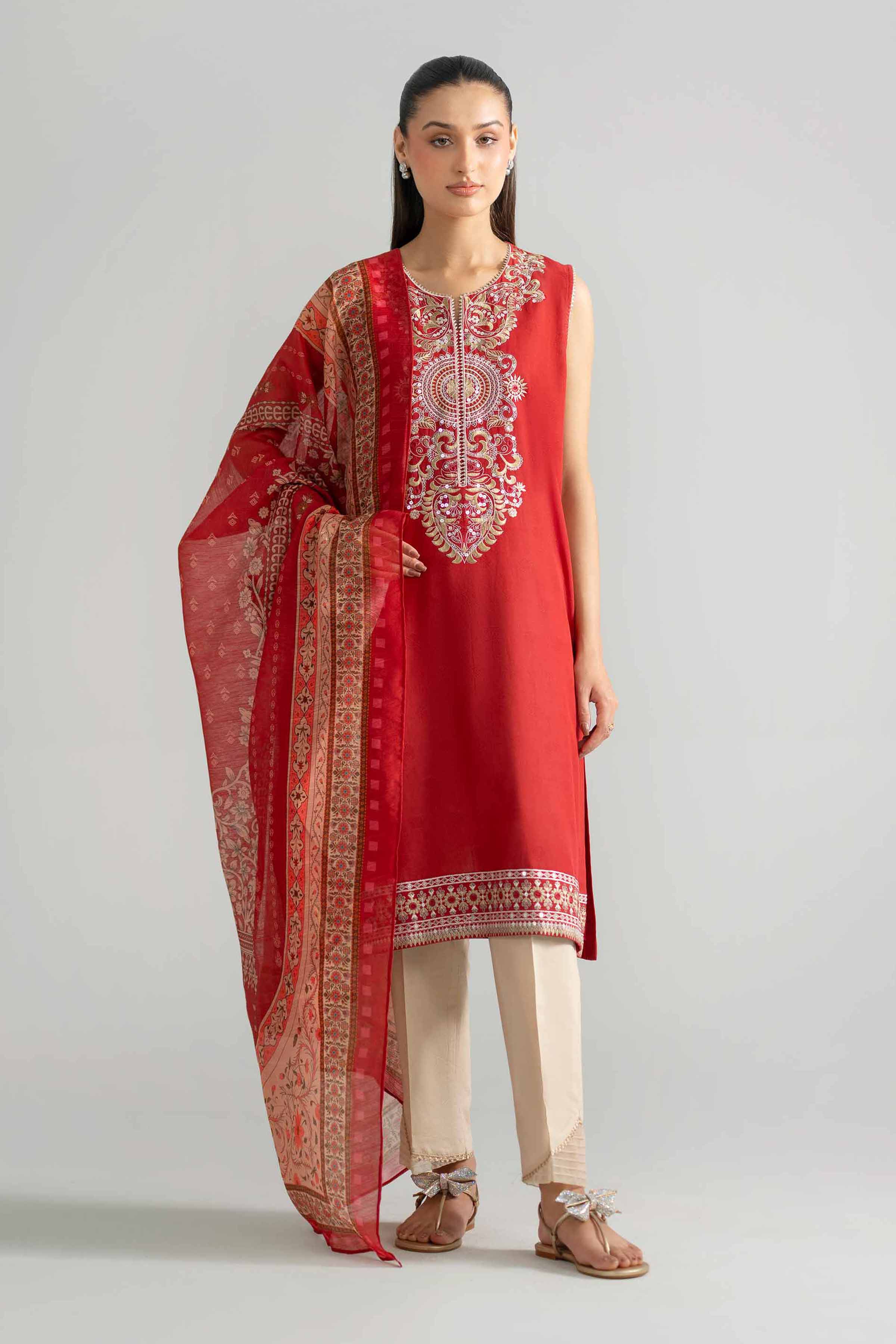 2 Piece - Embroidered Suit - PE26-128