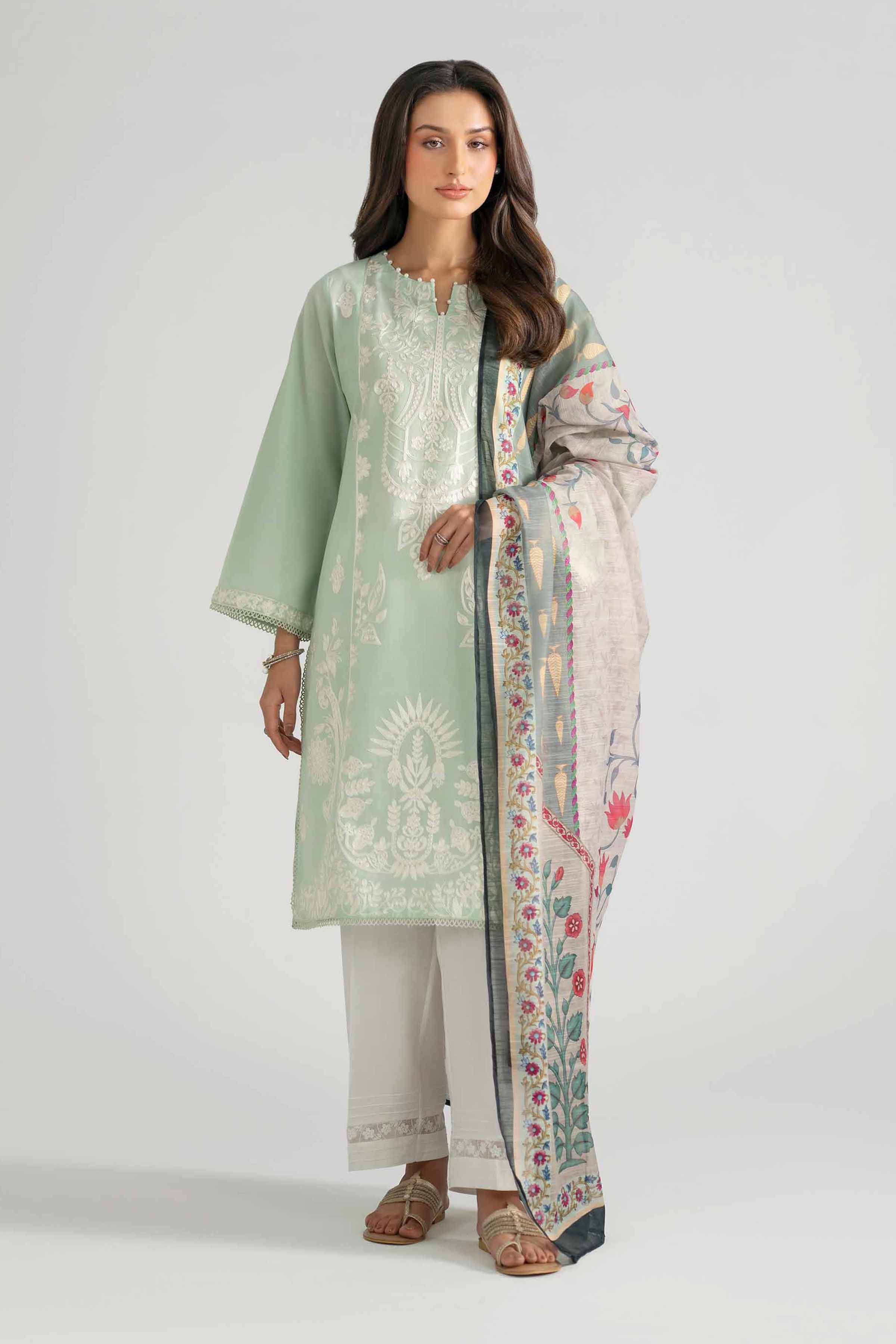 2 Piece - Embroidered Suit - PE26-131