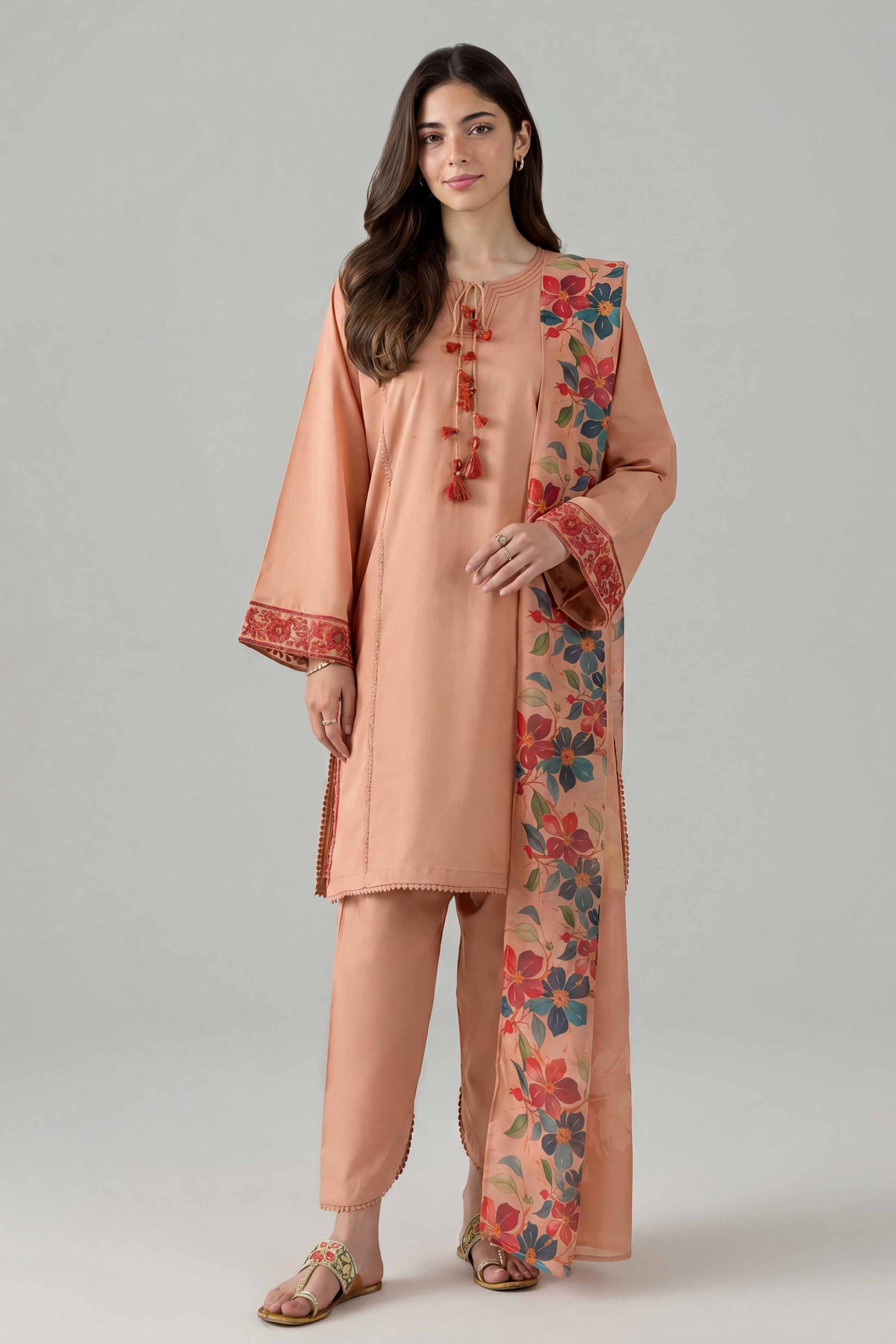 3 Piece - Embroidered Suit - PE26-139