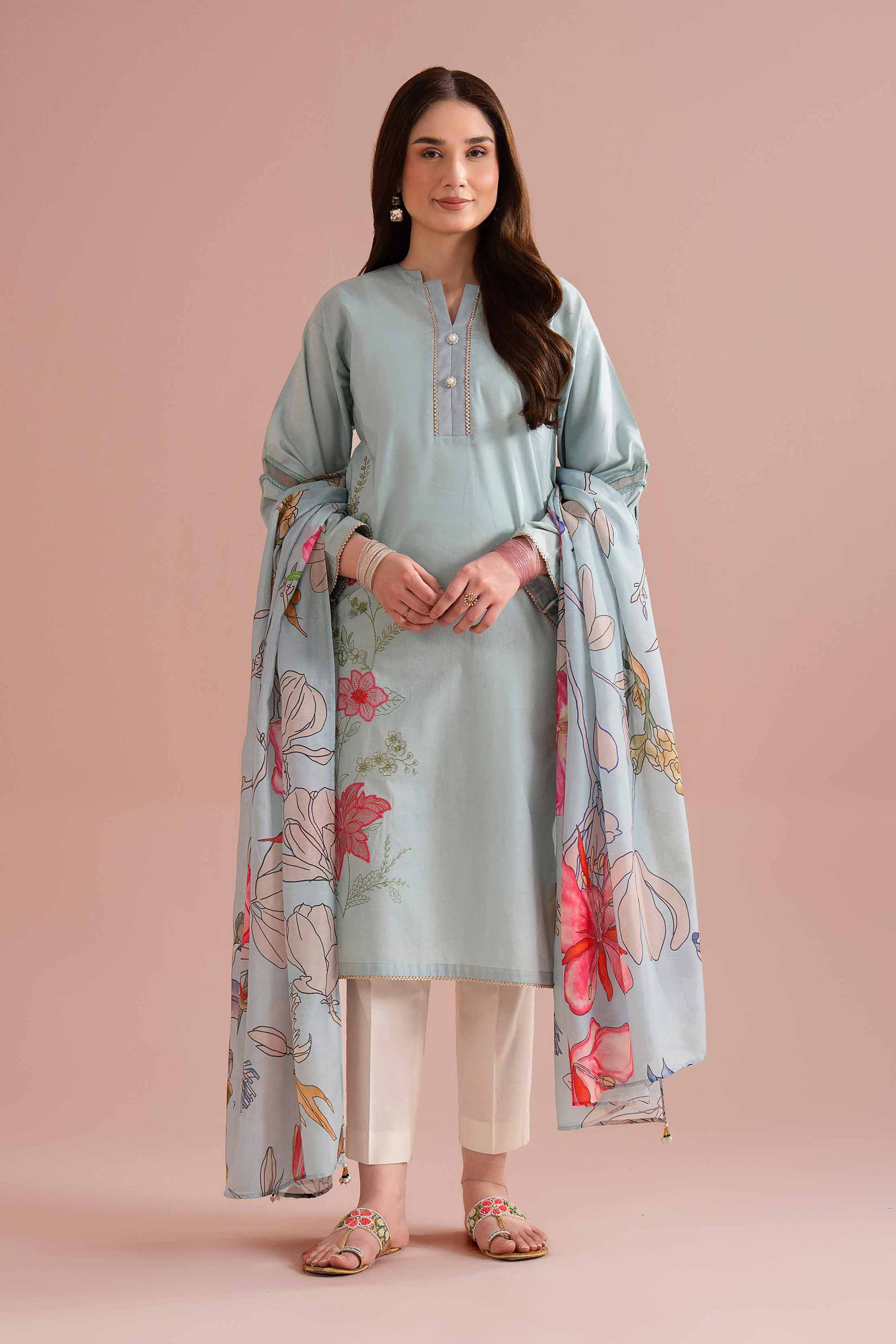 2 Piece - Embroidered Suit - PE26-140
