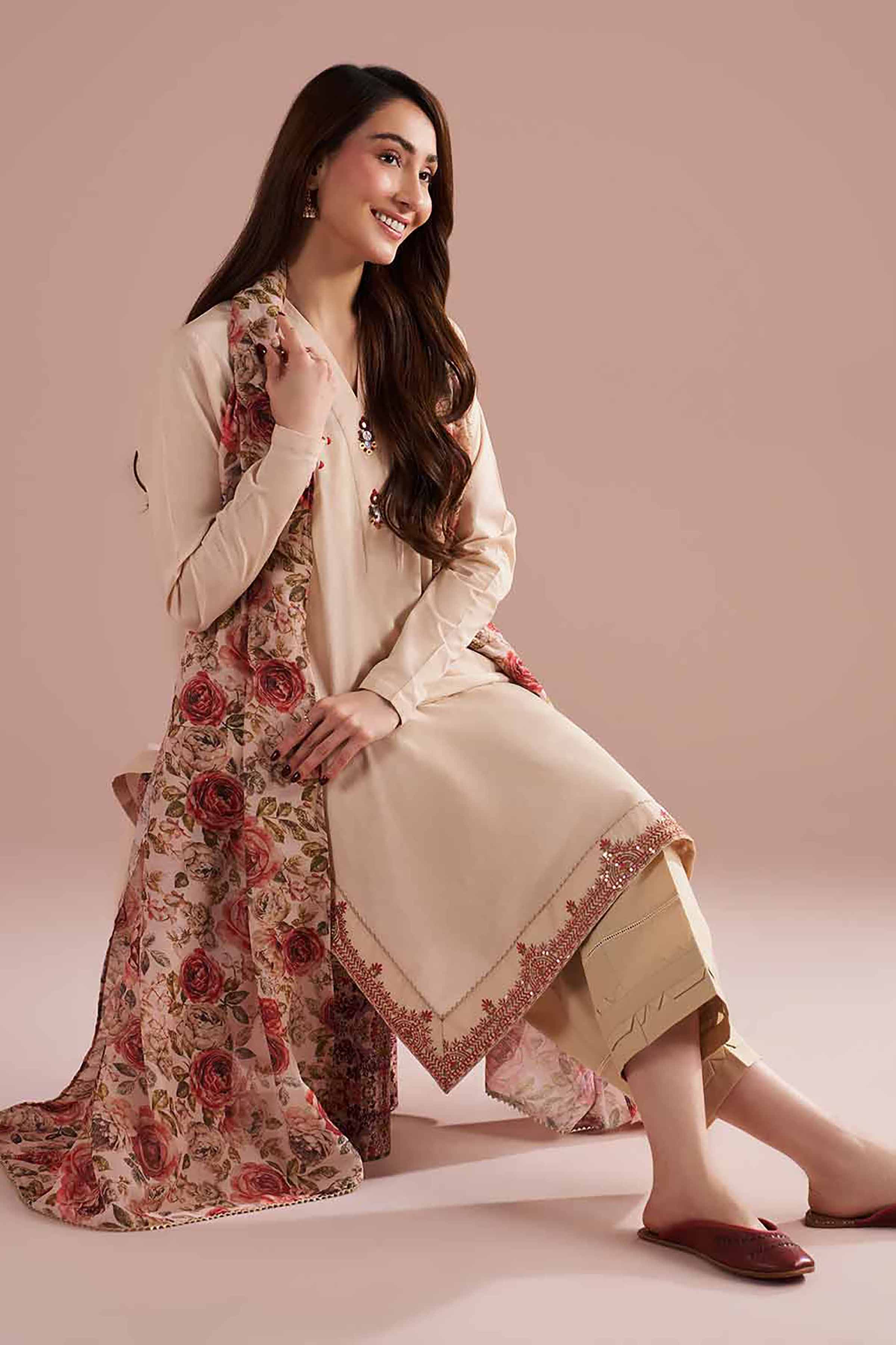 2 Piece - Embroidered Suit - PE26-141 for Women - Pret Collection | Nishat | Shop Online