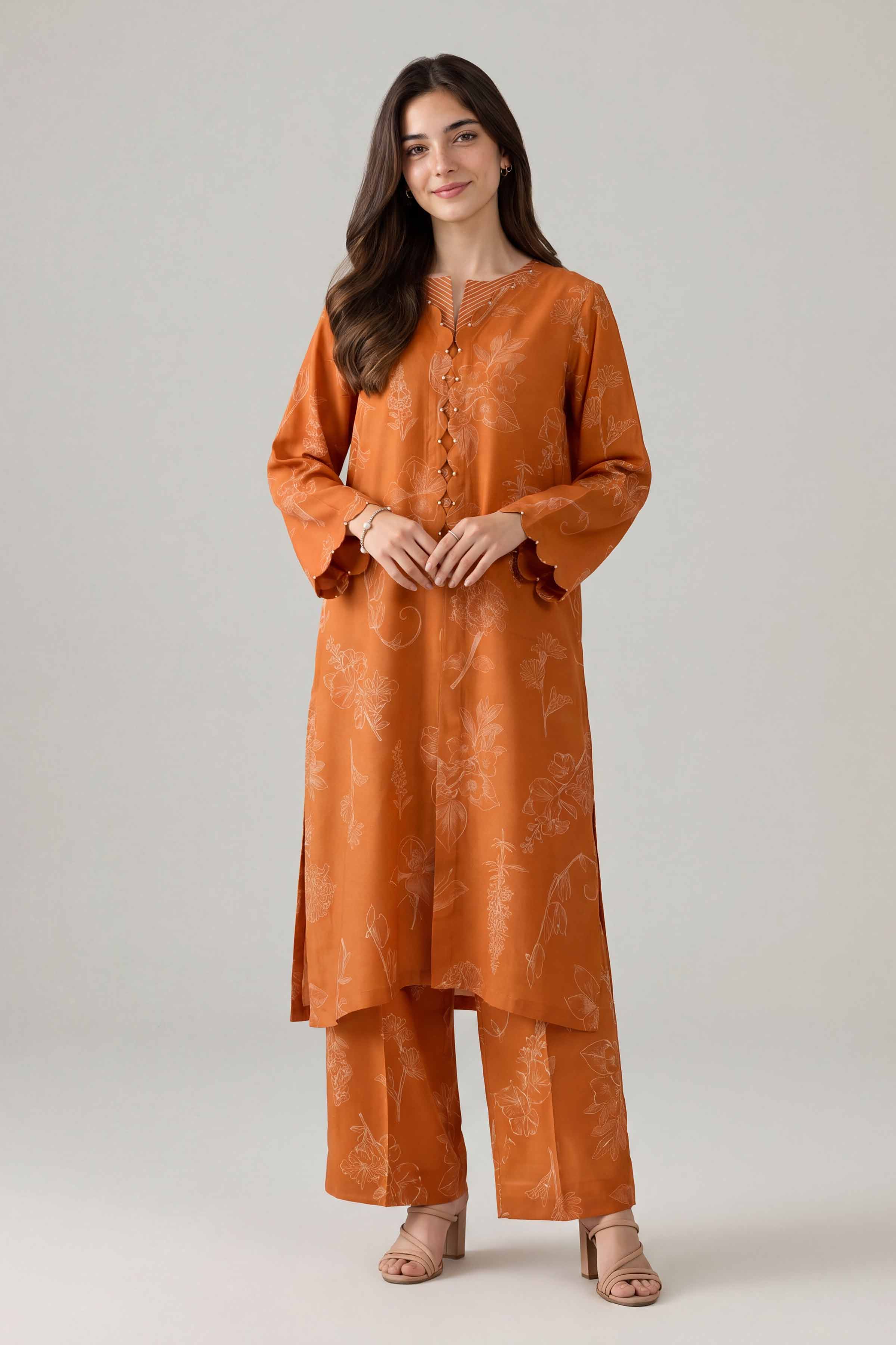 2 Piece - Printed  Suit - PE26-157