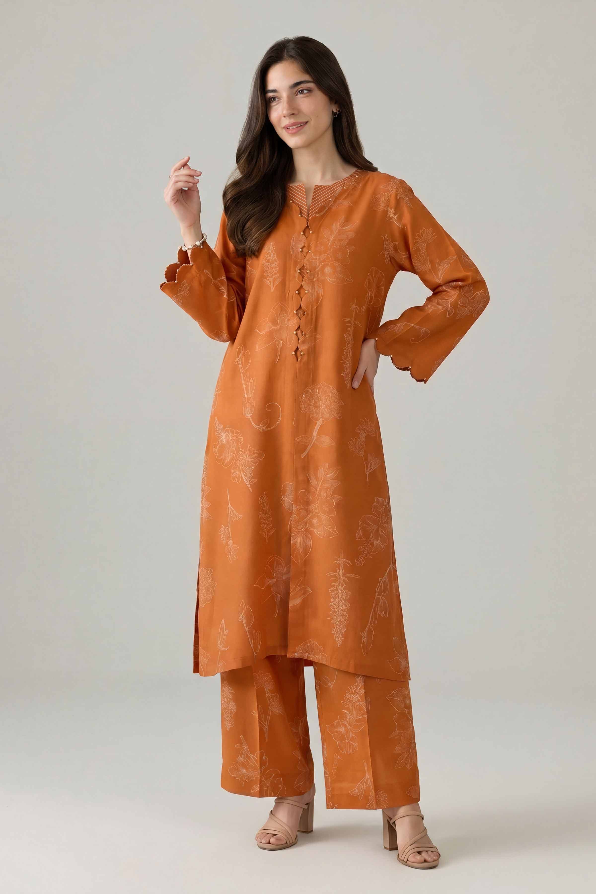 2 Piece - Printed  Suit - PE26-157