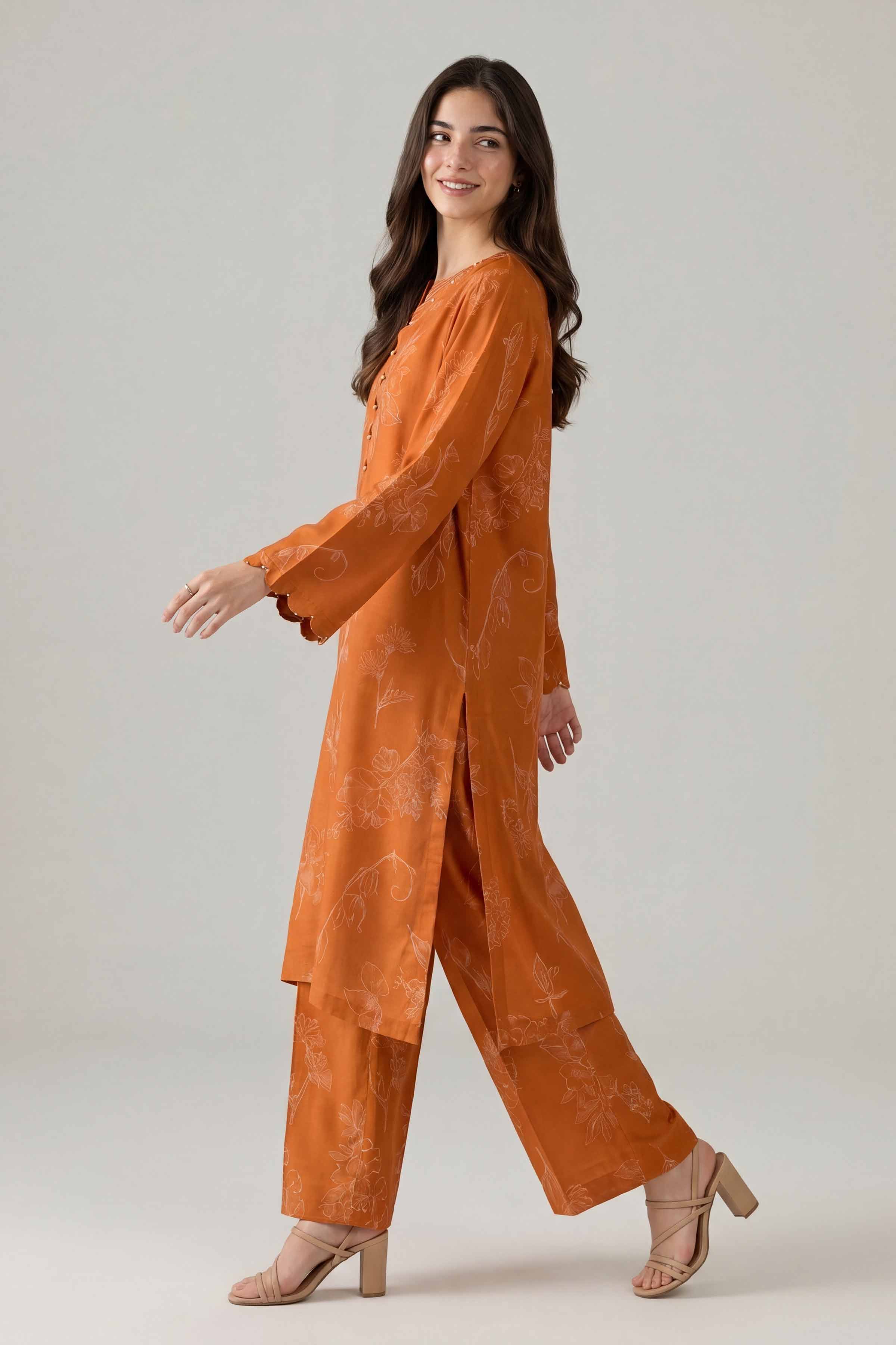 2 Piece - Printed  Suit - PE26-157