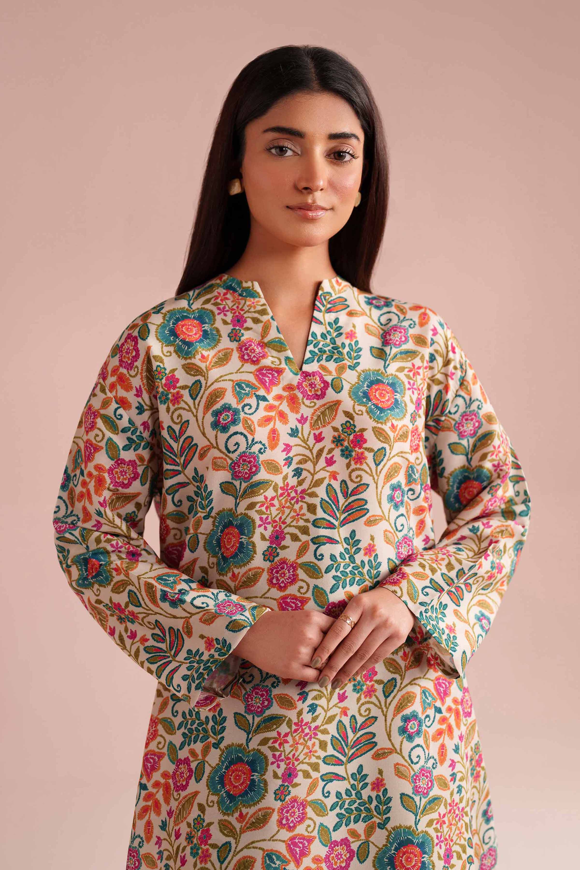 2 Piece - Printed Suit - PE26-16 for Women - Pret Collection | Nishat | Shop Online