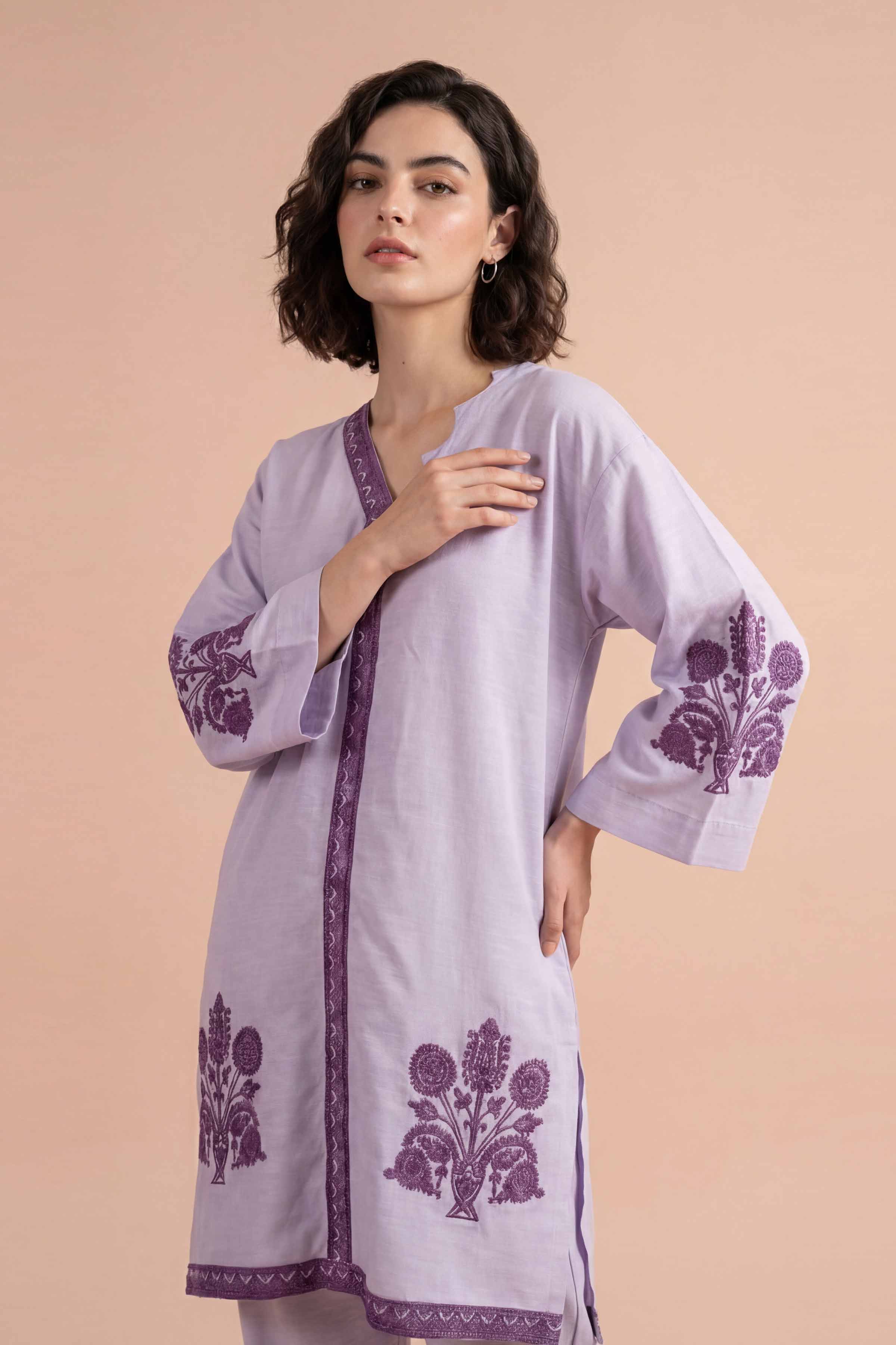 2 Piece - Embroidered Suit - PE26-170