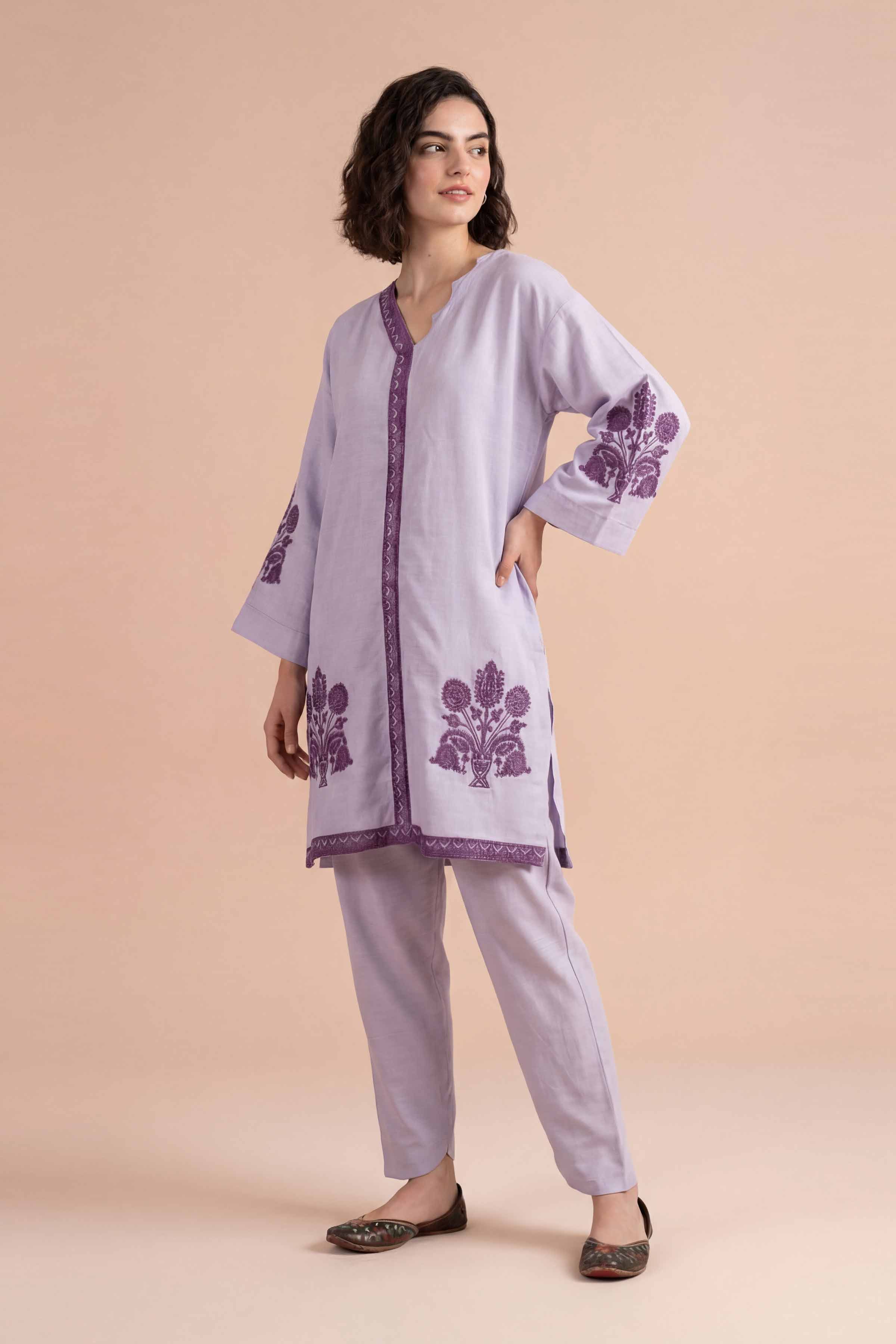 2 Piece - Embroidered Suit - PE26-170