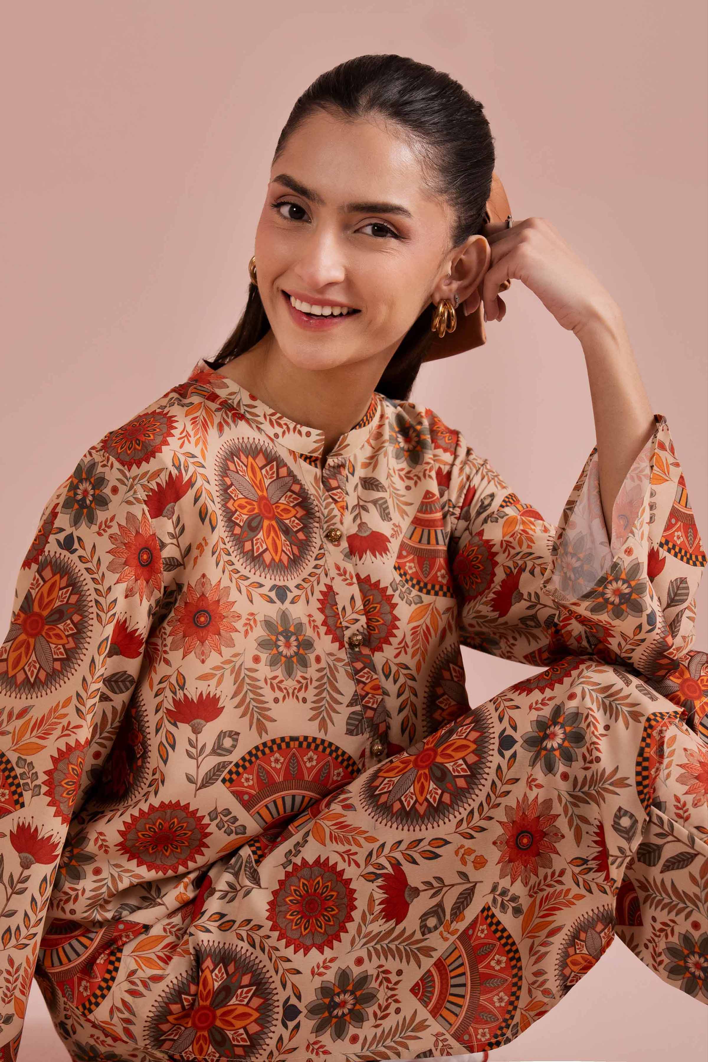 2 Piece - Printed Suit - PE26-18 for Women - Pret Collection | Nishat | Shop Online