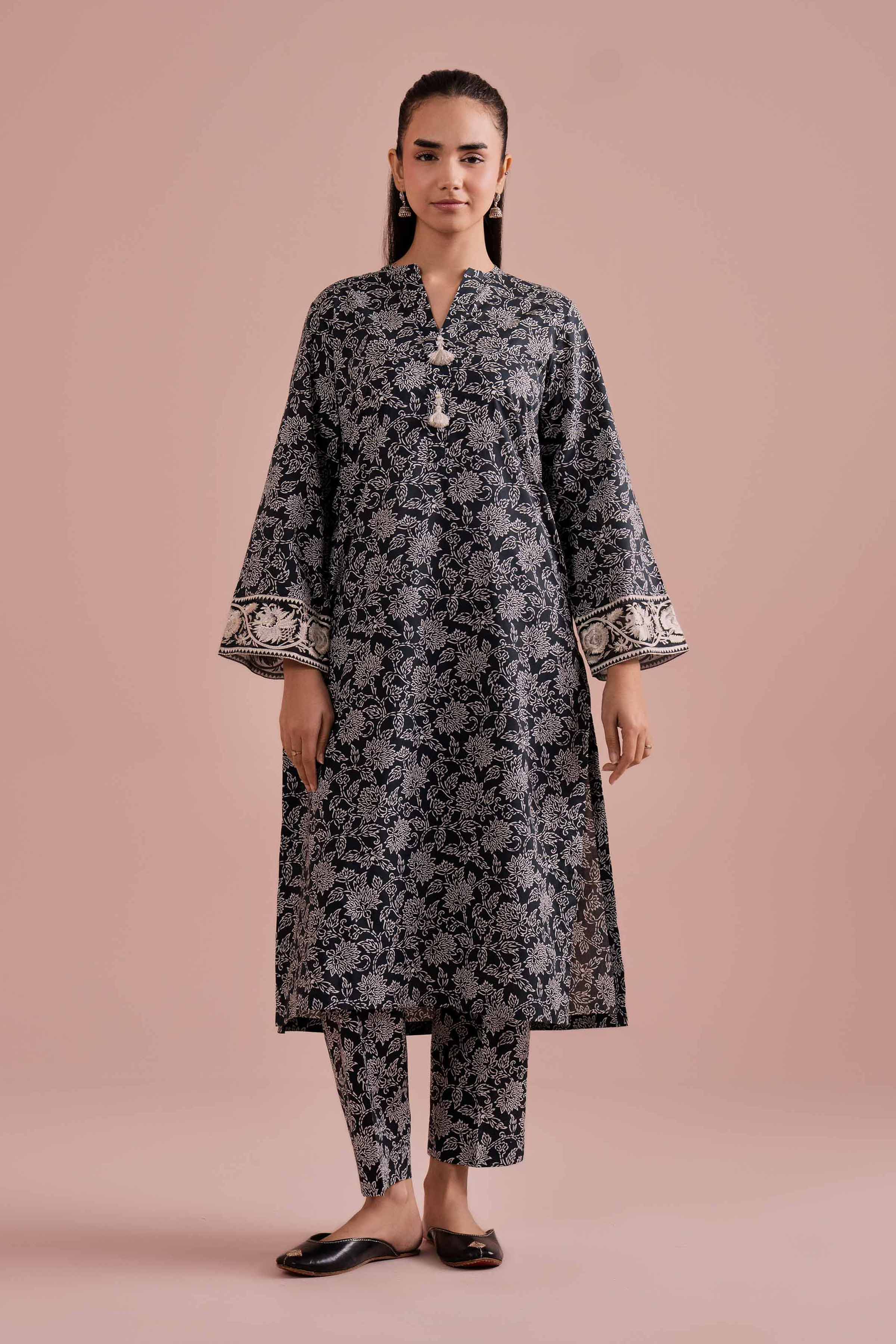 2 Piece - Printed Embroidered Suit - PE26-198 for Women - Pret Collection | Nishat | Shop Online