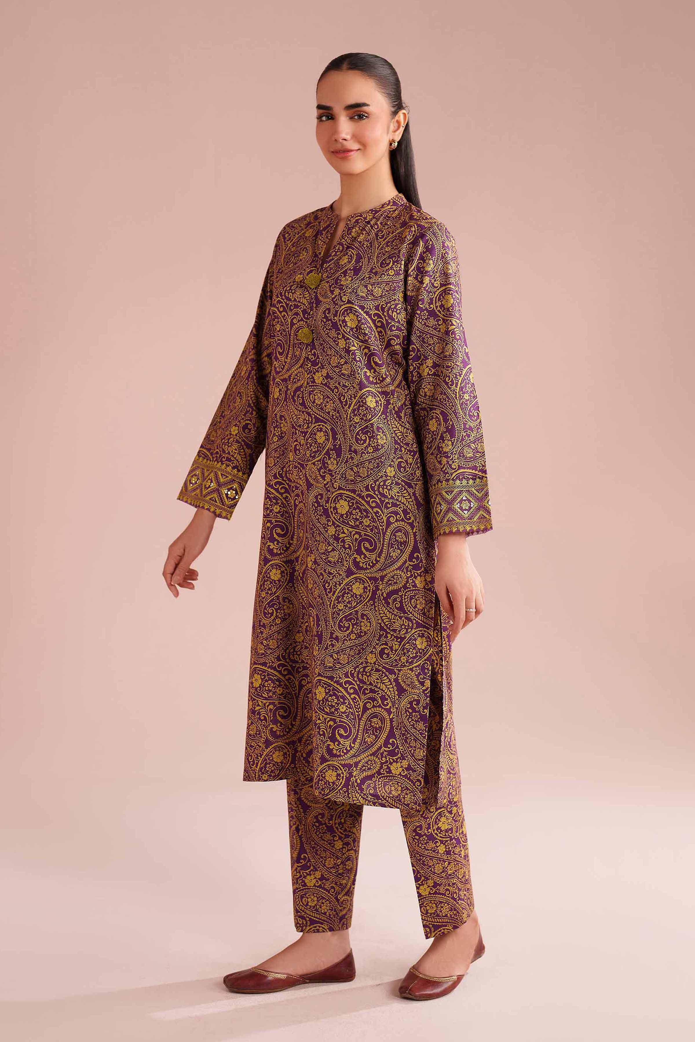 2 Piece - Printed Embroidered Suit - PE26-199 for Women - Pret Collection | Nishat | Shop Online