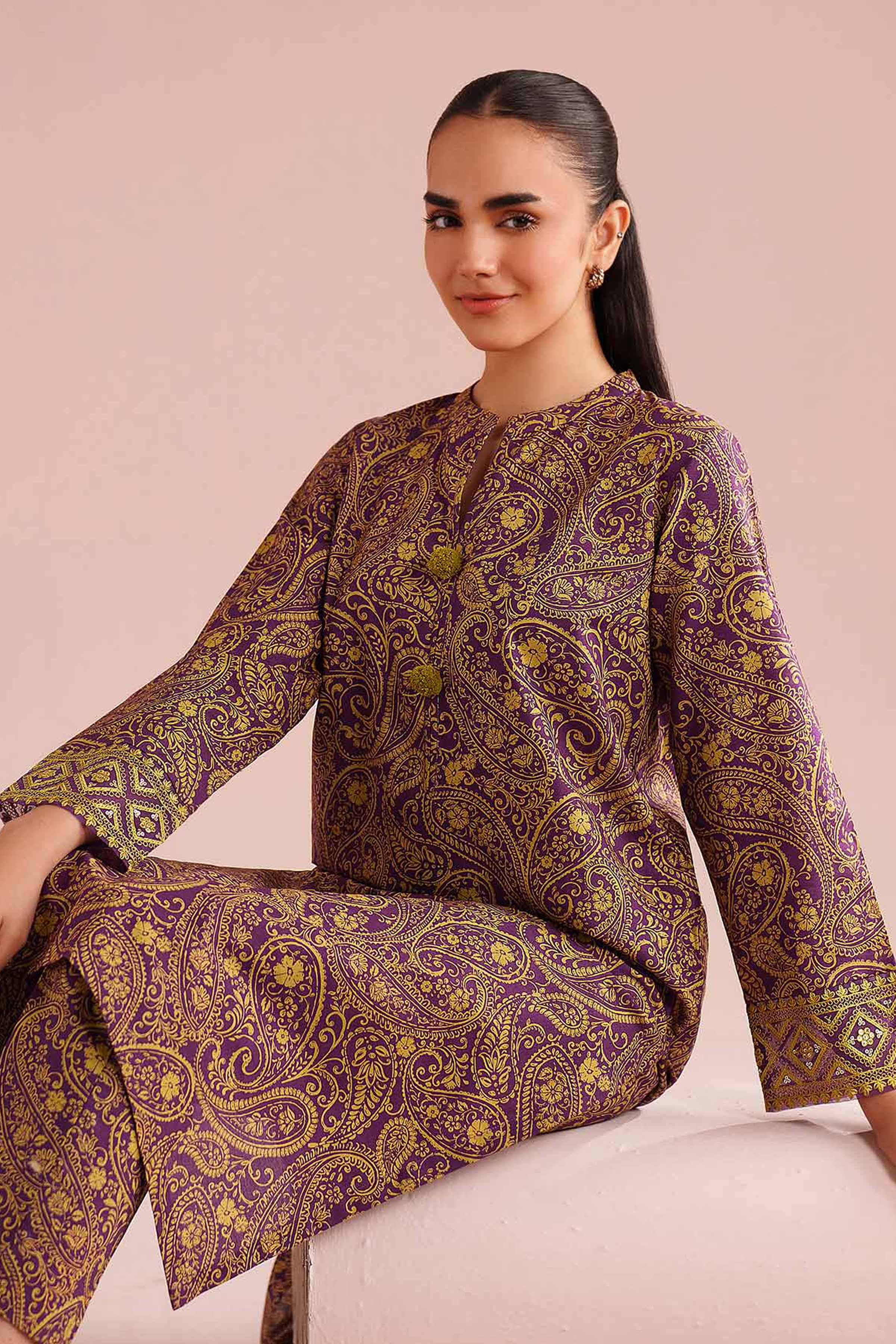 2 Piece - Printed Embroidered Suit - PE26-199 for Women - Pret Collection | Nishat | Shop Online
