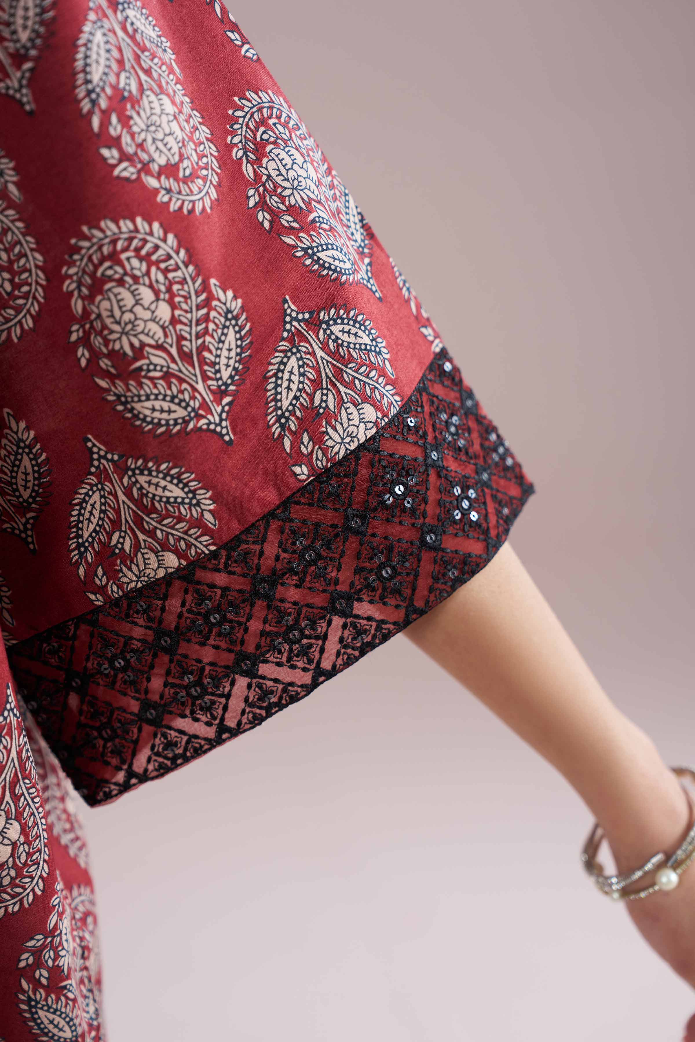 2 Piece - Printed Embroidered Suit - PE26-203 for Women - Pret Collection | Nishat | Shop Online