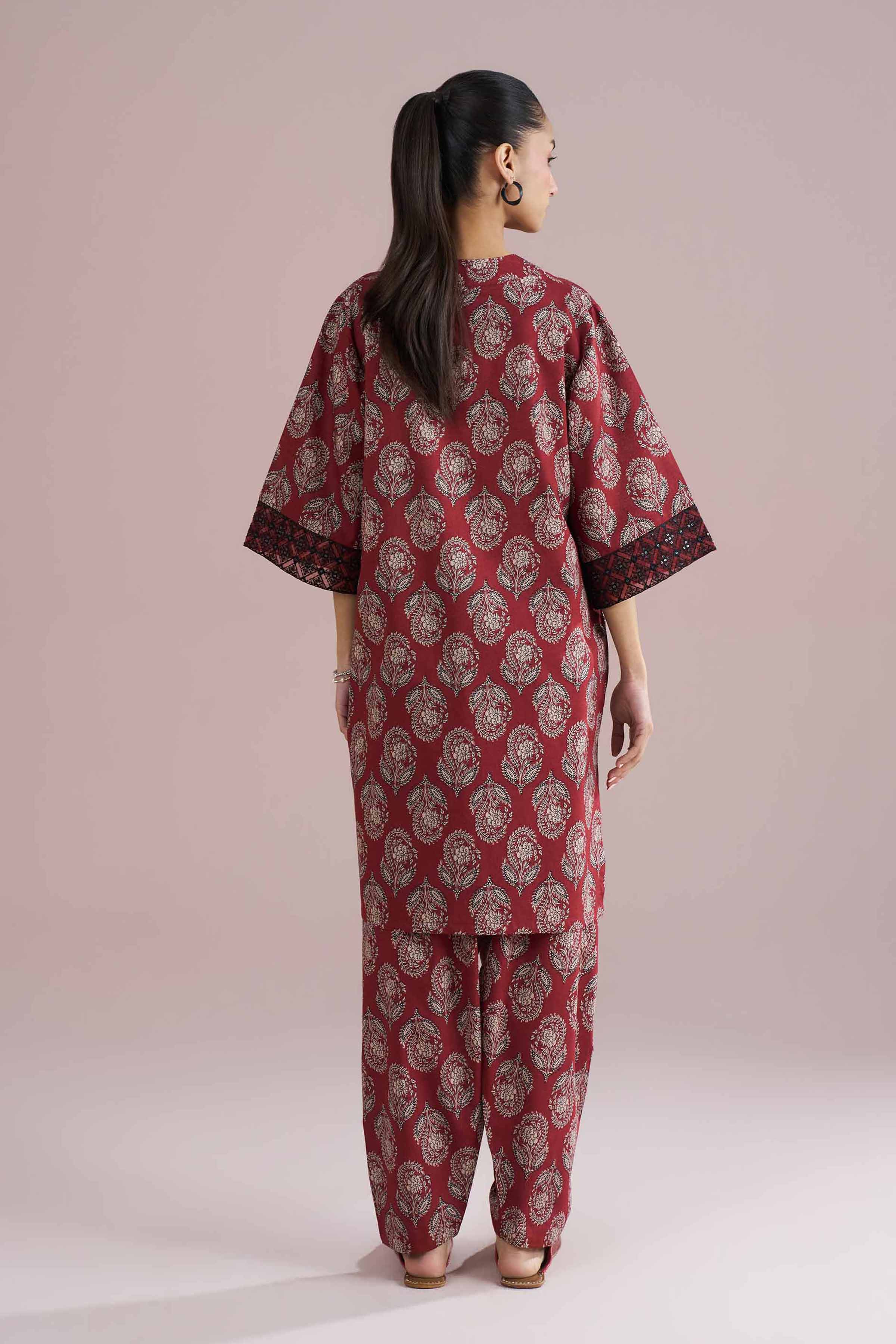 2 Piece - Printed Embroidered Suit - PE26-203 for Women - Pret Collection | Nishat | Shop Online