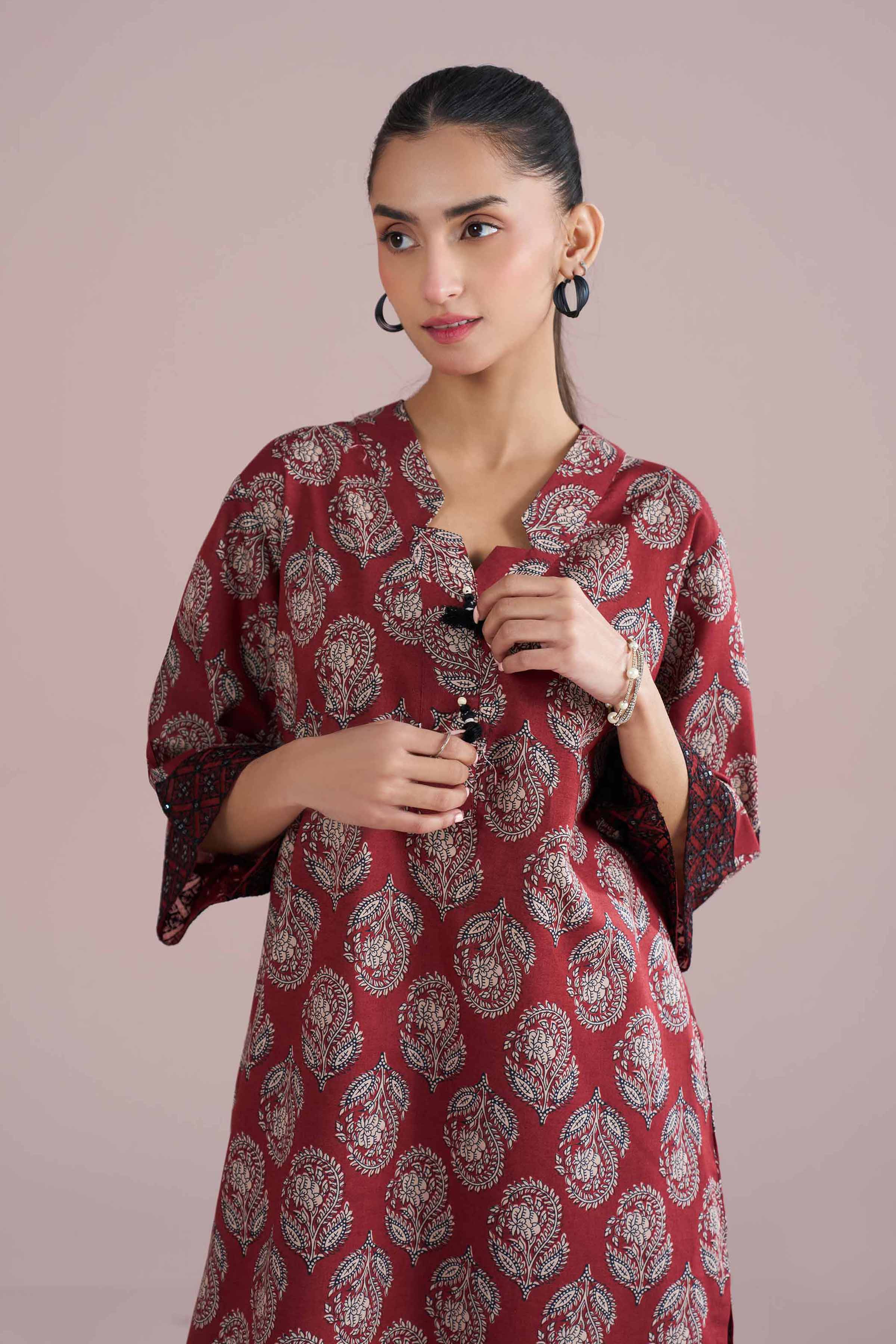2 Piece - Printed Embroidered Suit - PE26-203 for Women - Pret Collection | Nishat | Shop Online