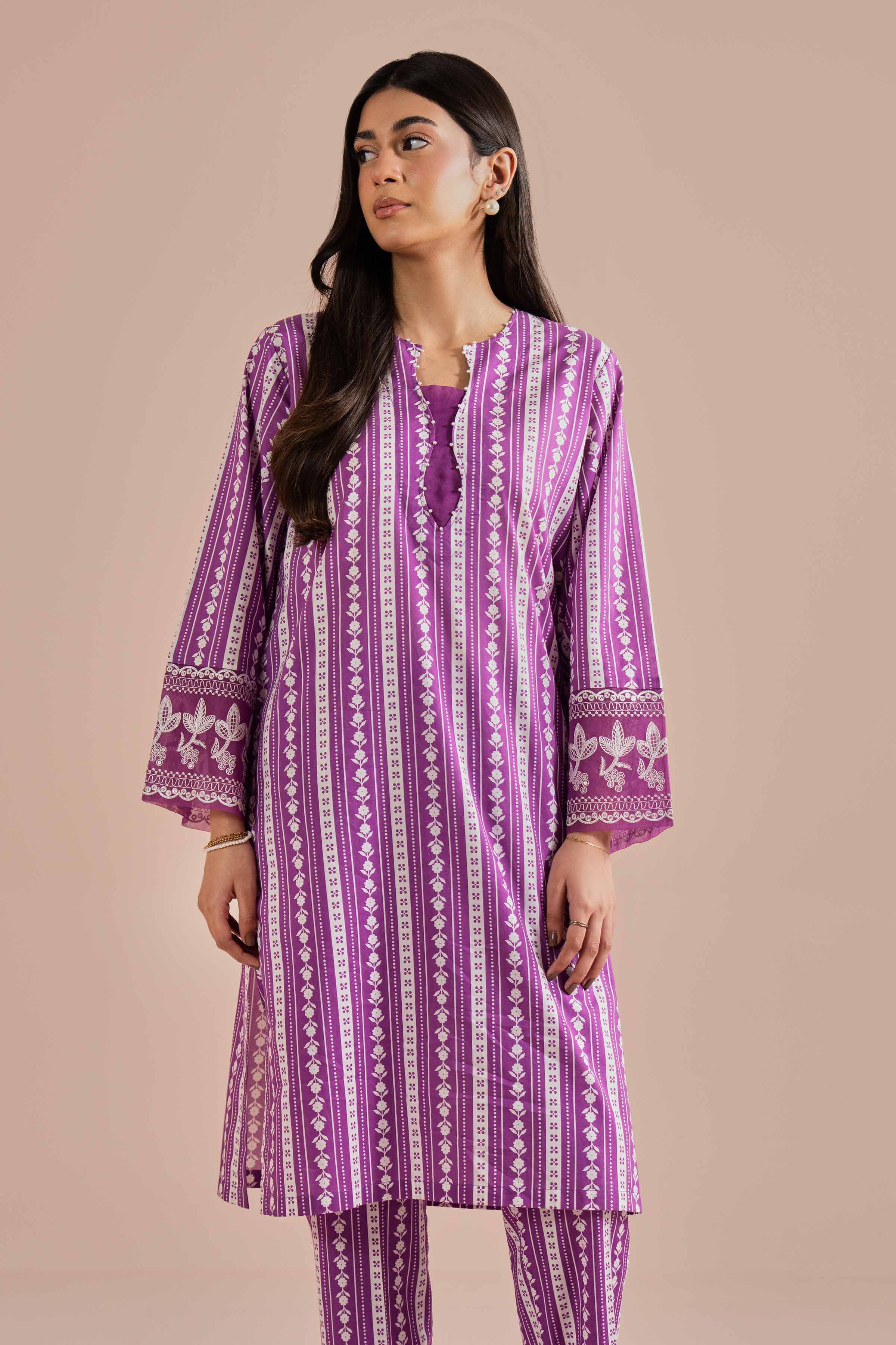 2 Piece - Printed Embroidered Suit - PE26-209 for Women - Pret Collection | Nishat | Shop Online