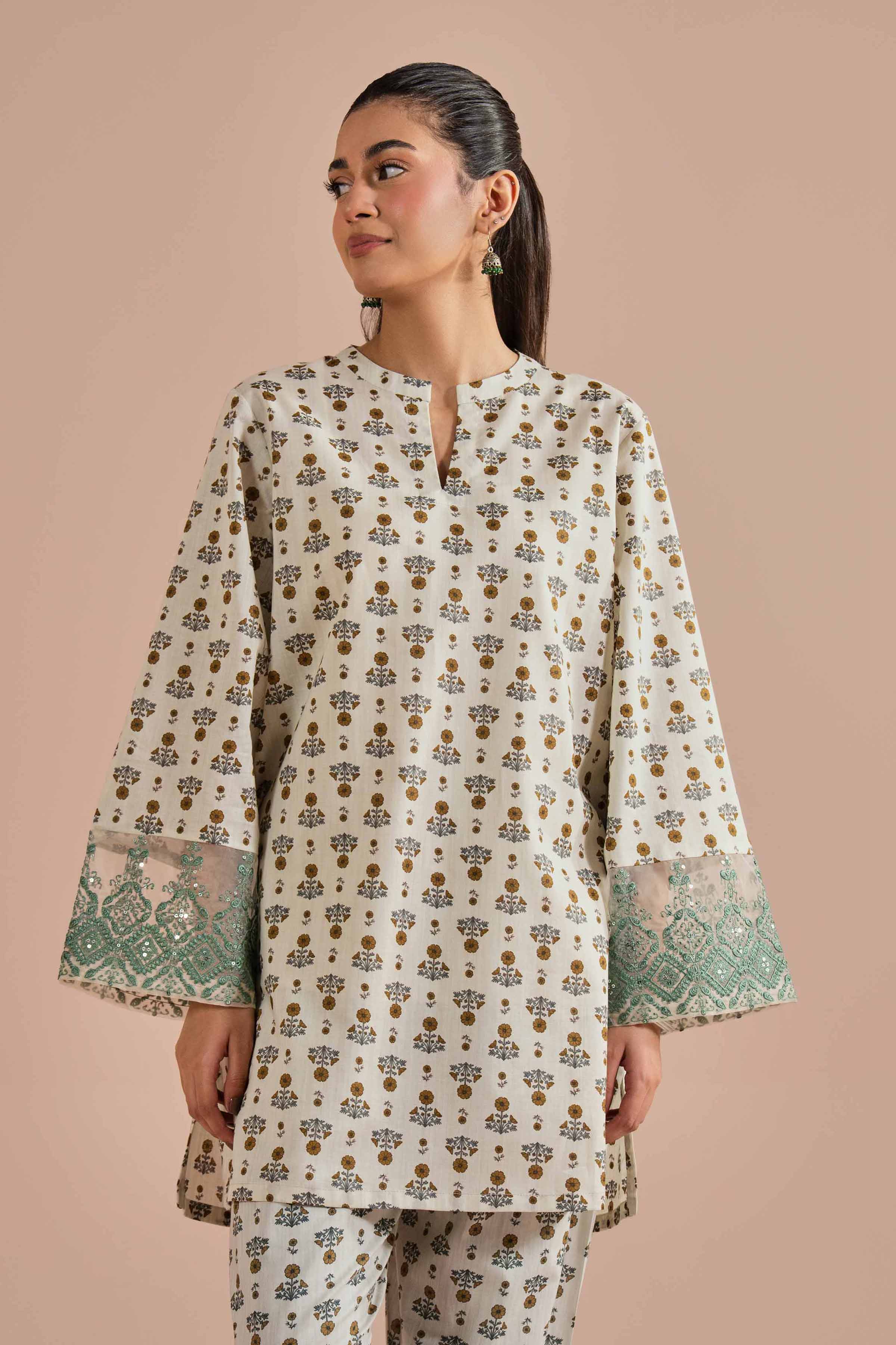 2 Piece - Printed Embroidered Suit - PE26-214 for Women - Pret Collection | Nishat | Shop Online
