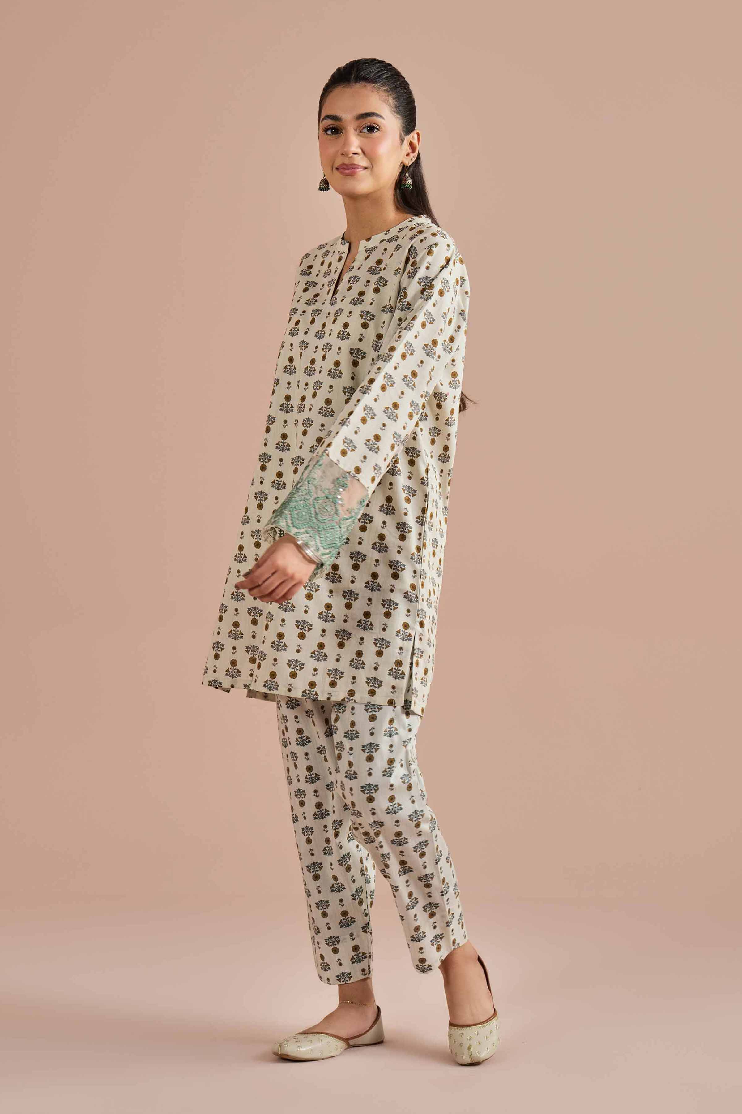 2 Piece - Printed Embroidered Suit - PE26-214 for Women - Pret Collection | Nishat | Shop Online