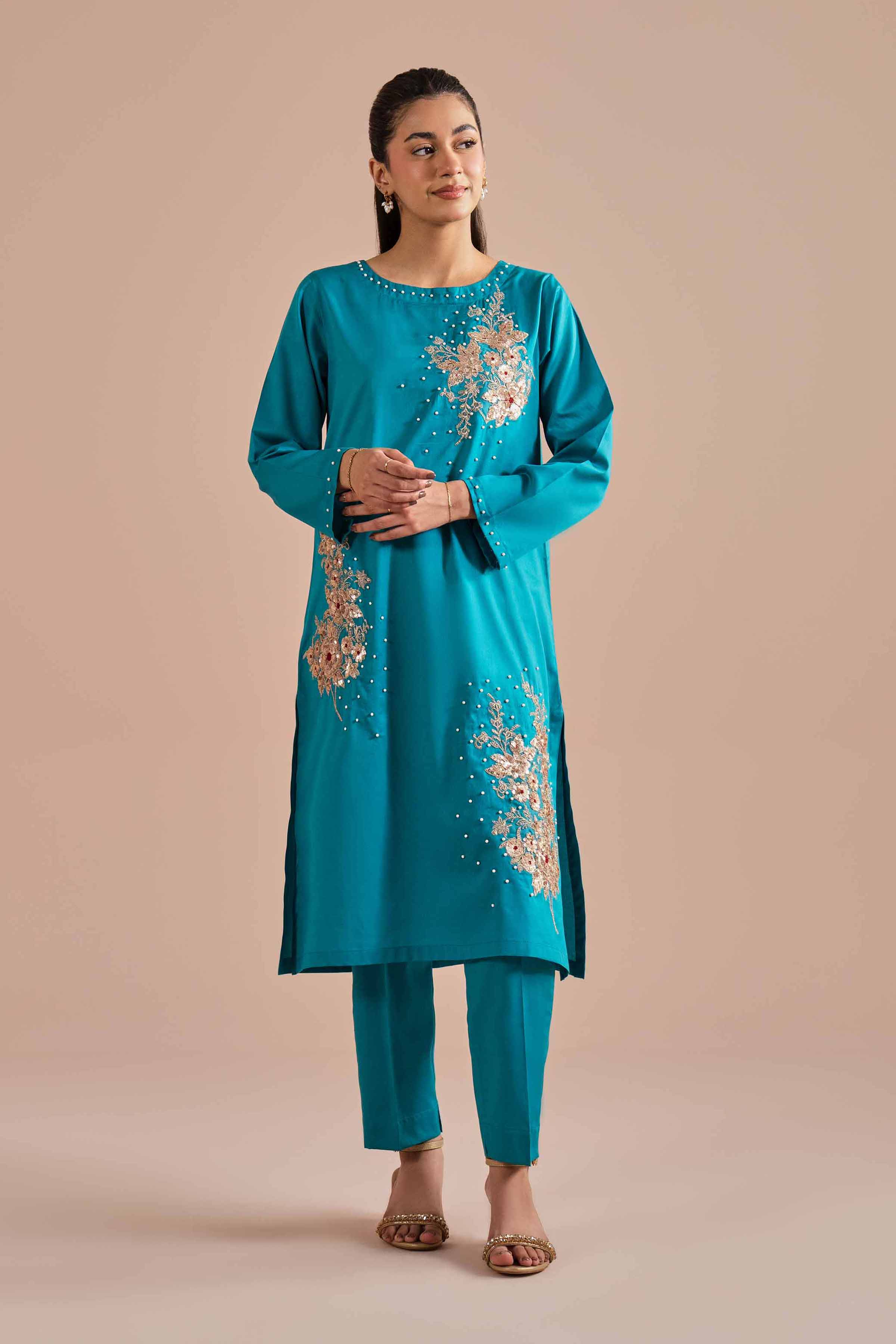 2 Piece - Embroidered Suit - PE26-246