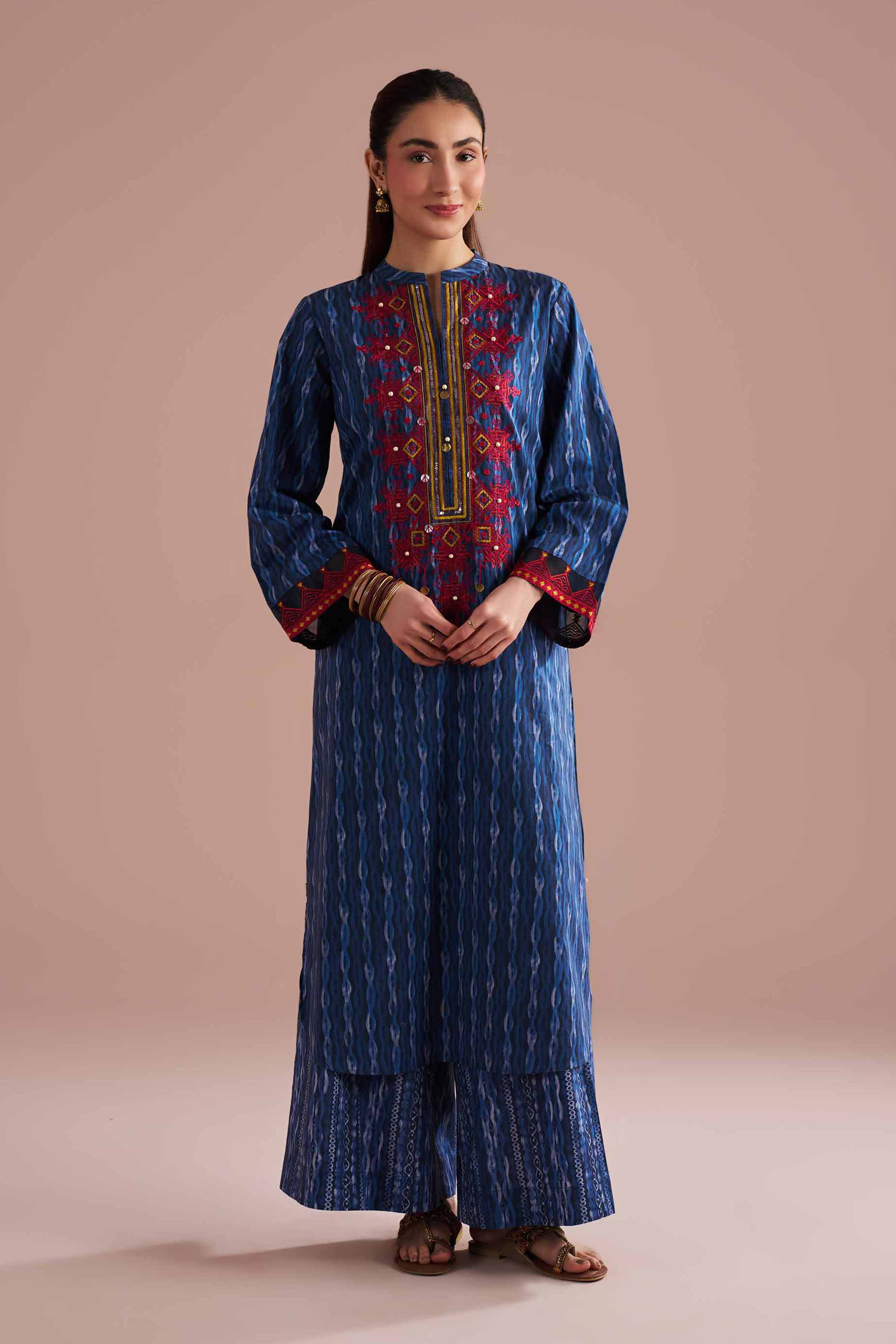 2 Piece - Printed Embroidered Suit - PE26-252 for Women - Pret Collection | Nishat | Shop Online