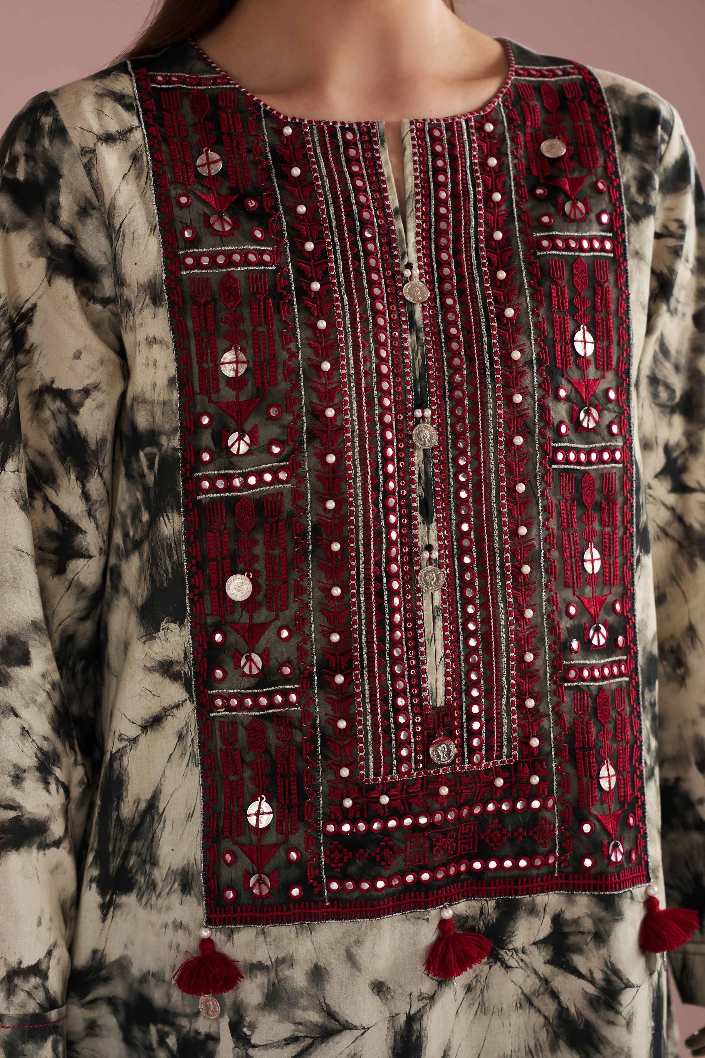 2 Piece - Printed Embroidered Suit - PE26-254 for Women - Pret Collection | Nishat | Shop Online