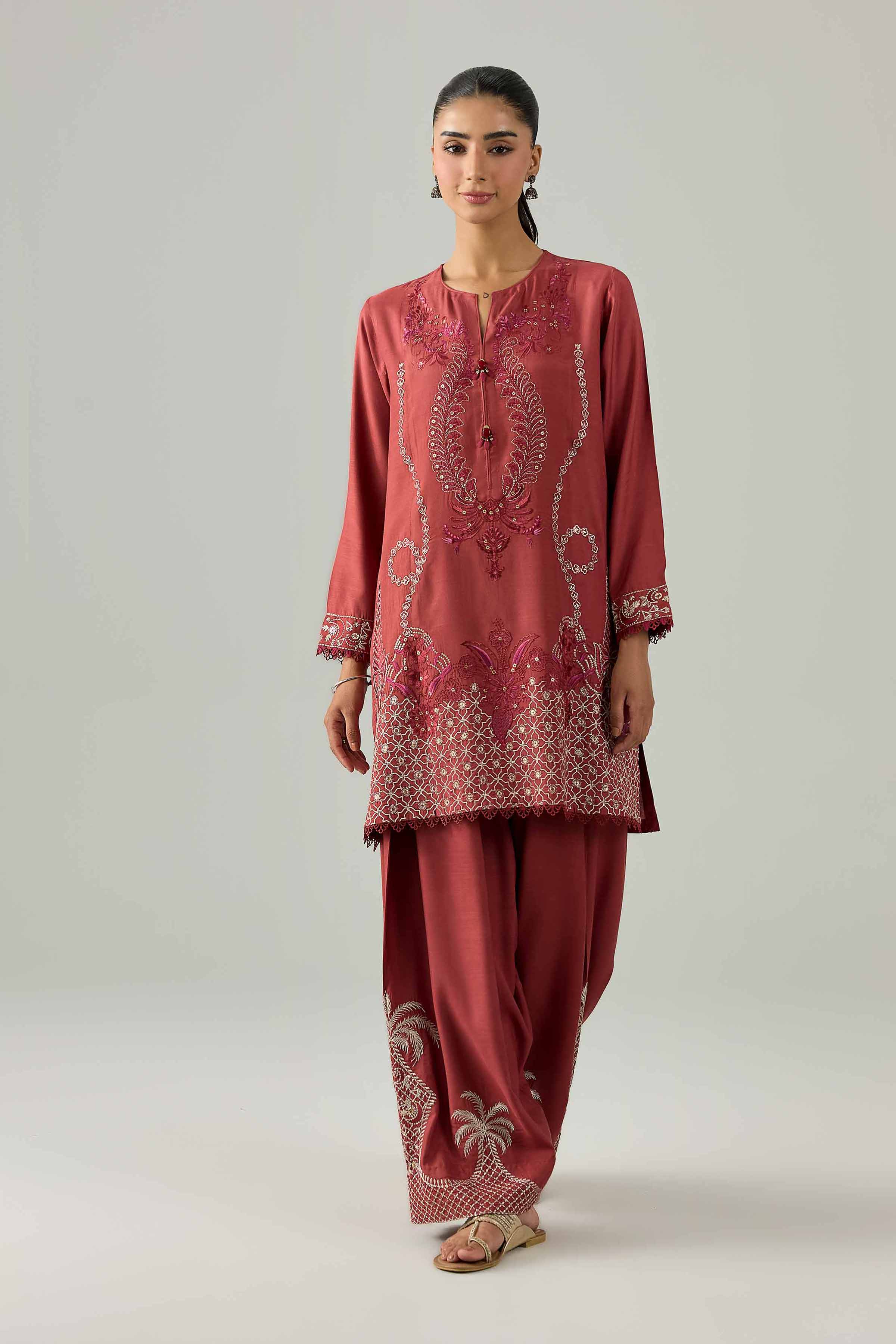 2 Piece - Embroidered Suit - PE26-259