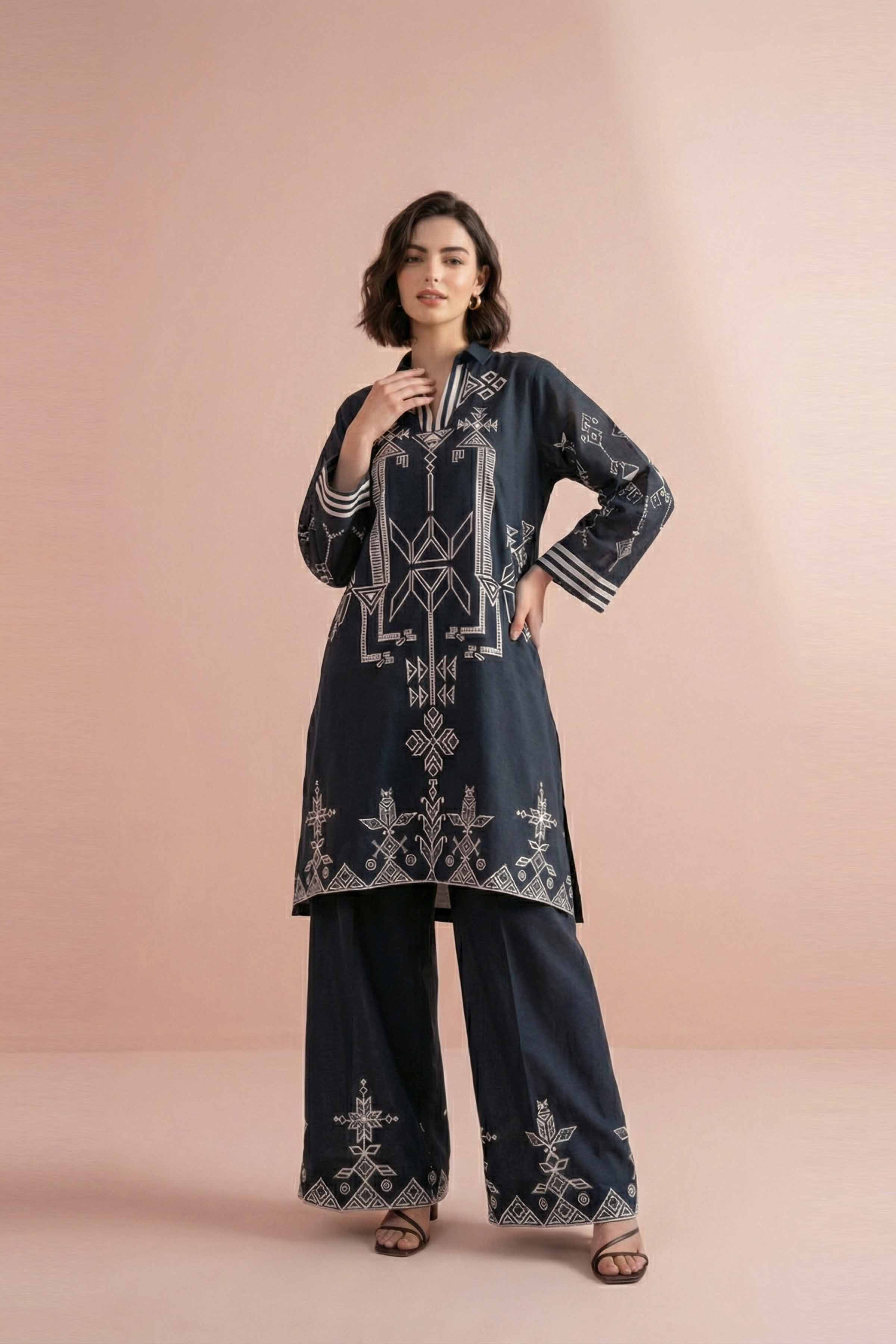 2 Piece - Printed Suit - PE26-263