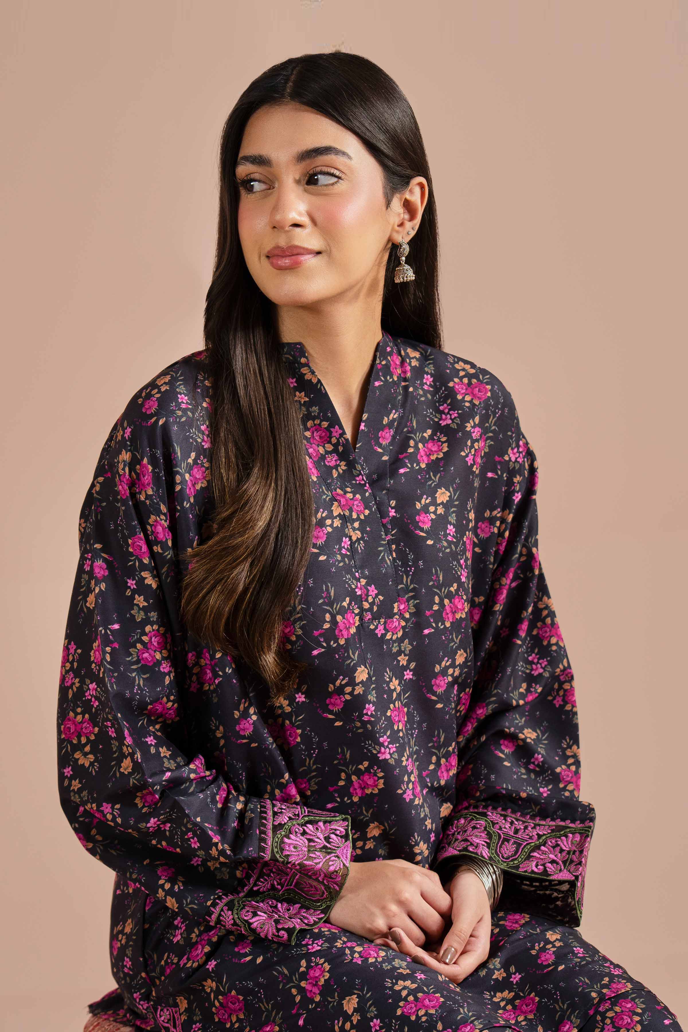 2 Piece - Printed Embroidered Suit - PE26-27 for Women - Pret Collection | Nishat | Shop Online