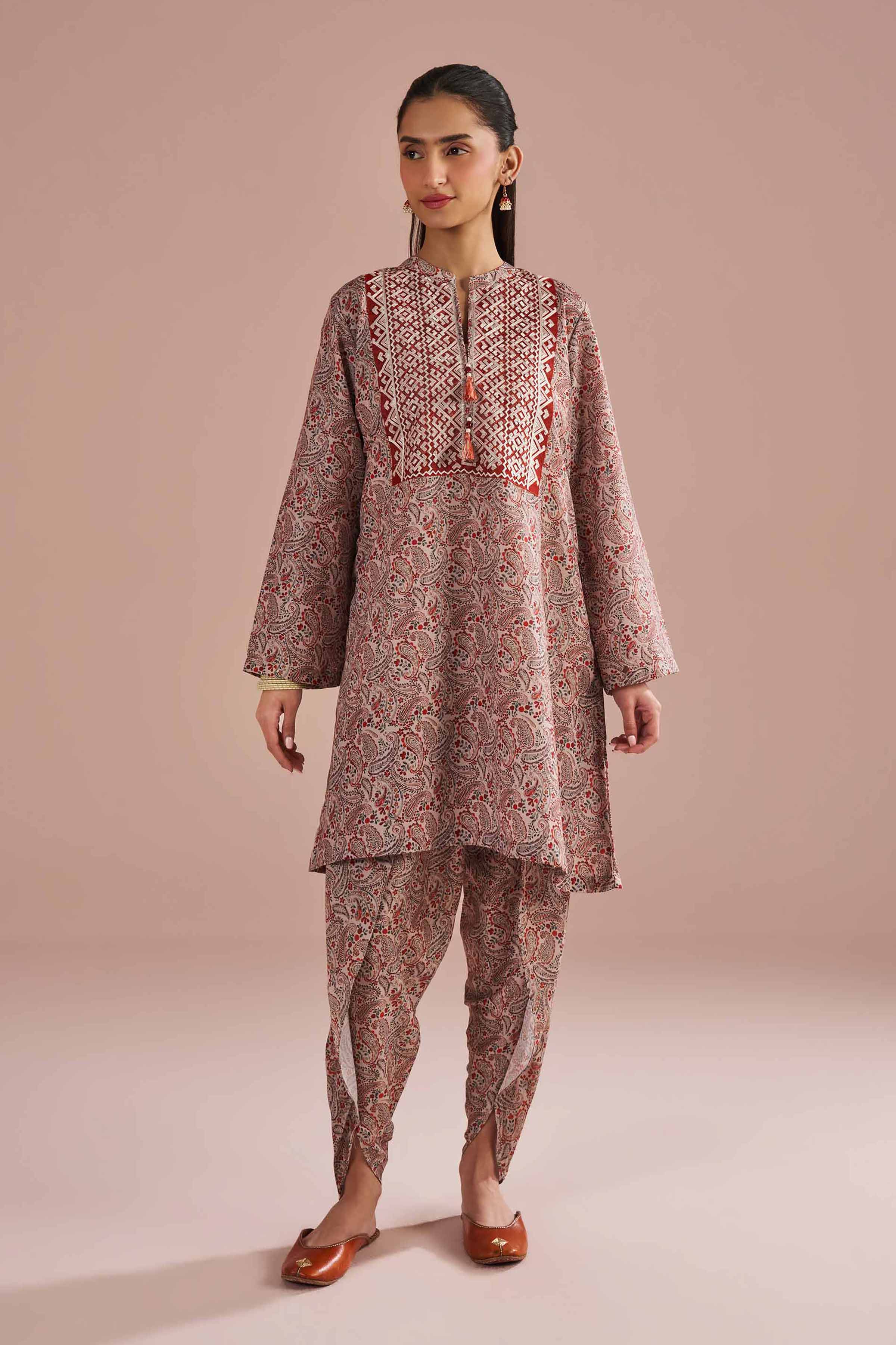 2 Piece - Printed Embroidered Suit - PE26-28 for Women - Pret Collection | Nishat | Shop Online