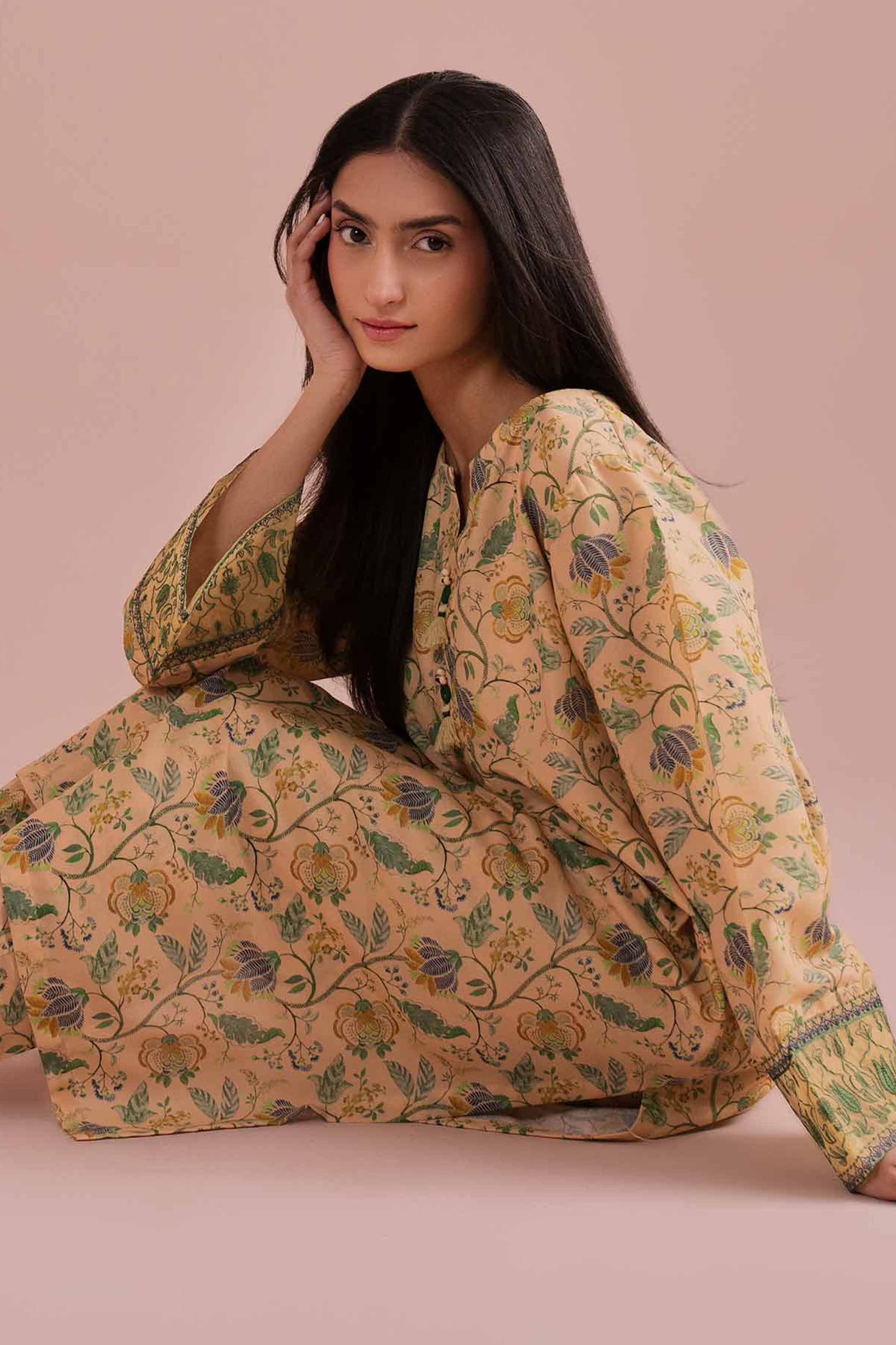 2 Piece - Printed Embroidered Suit - PE26-29 for Women - Pret Collection | Nishat | Shop Online