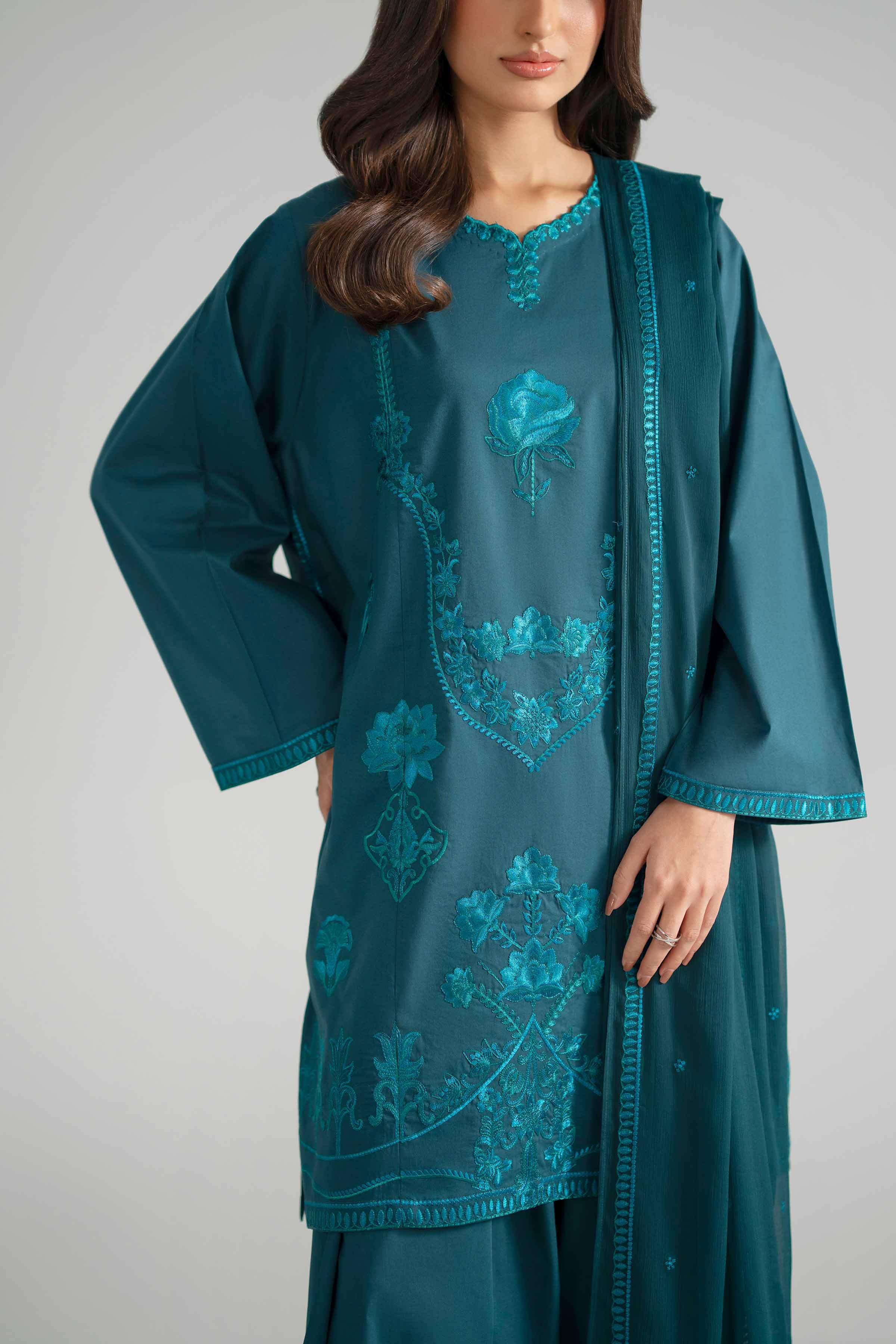 3 Piece - Embroidered Suit - PE26-301
