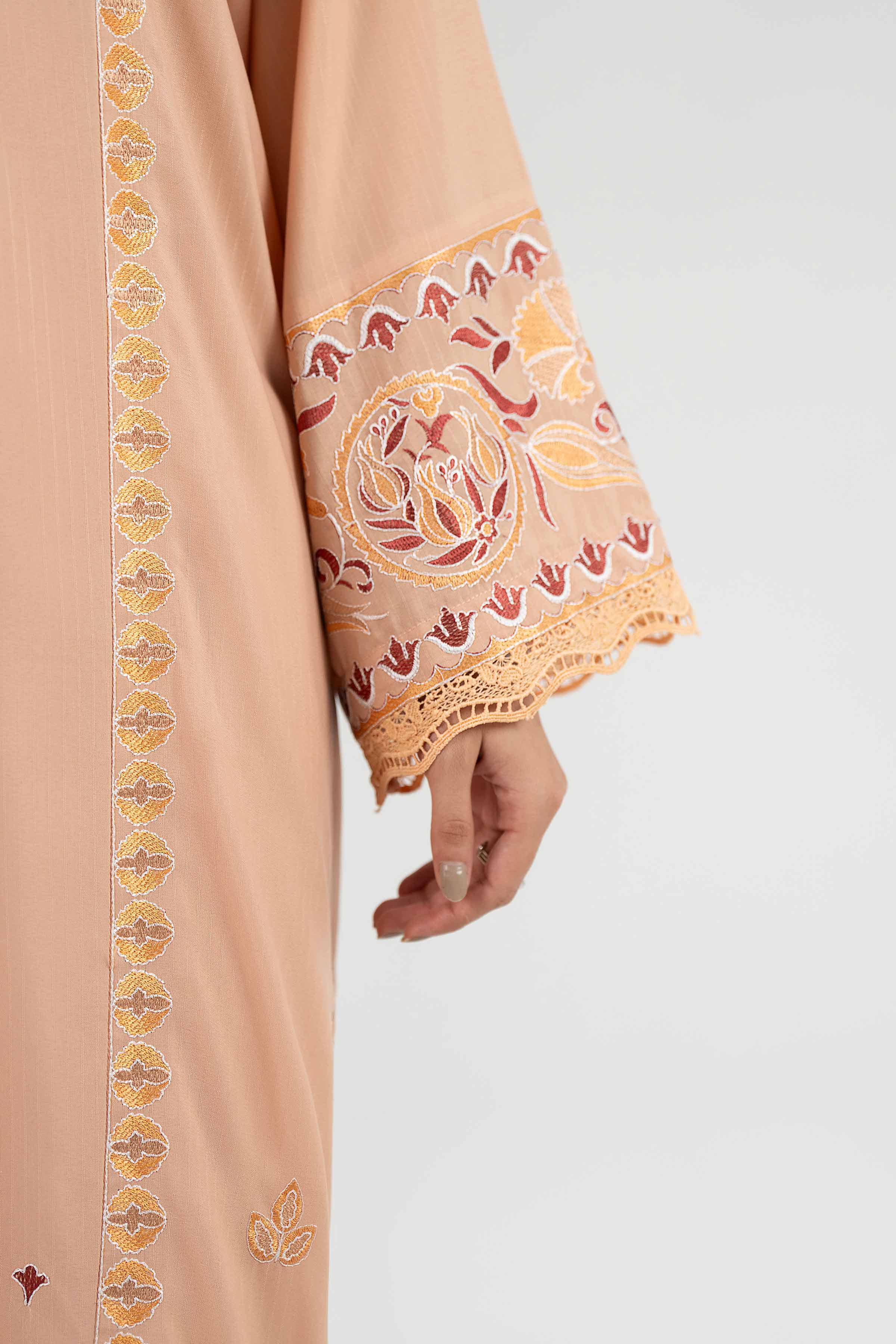 3 Piece - Printed Embroidered Suit - PE26-303