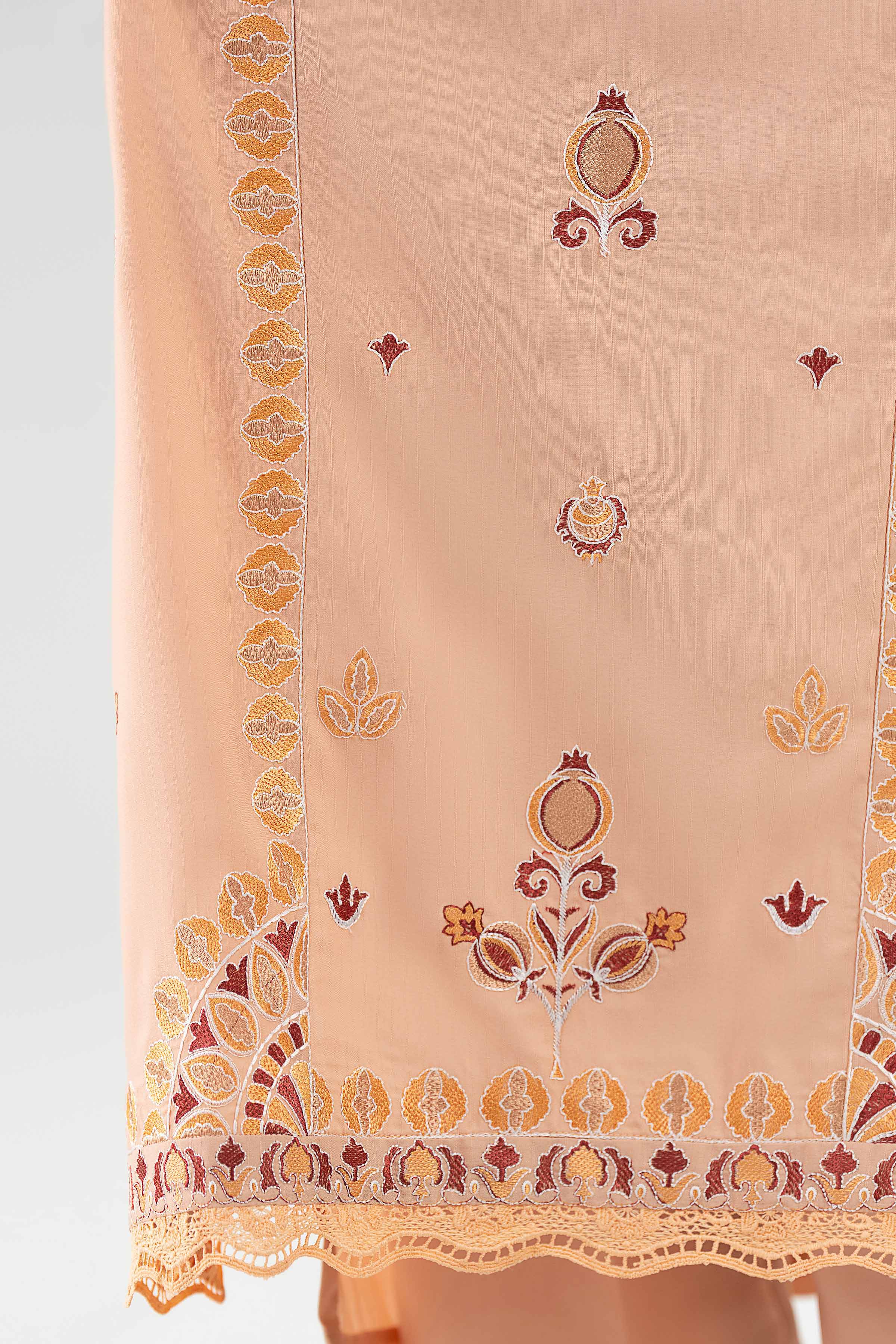 3 Piece - Printed Embroidered Suit - PE26-303