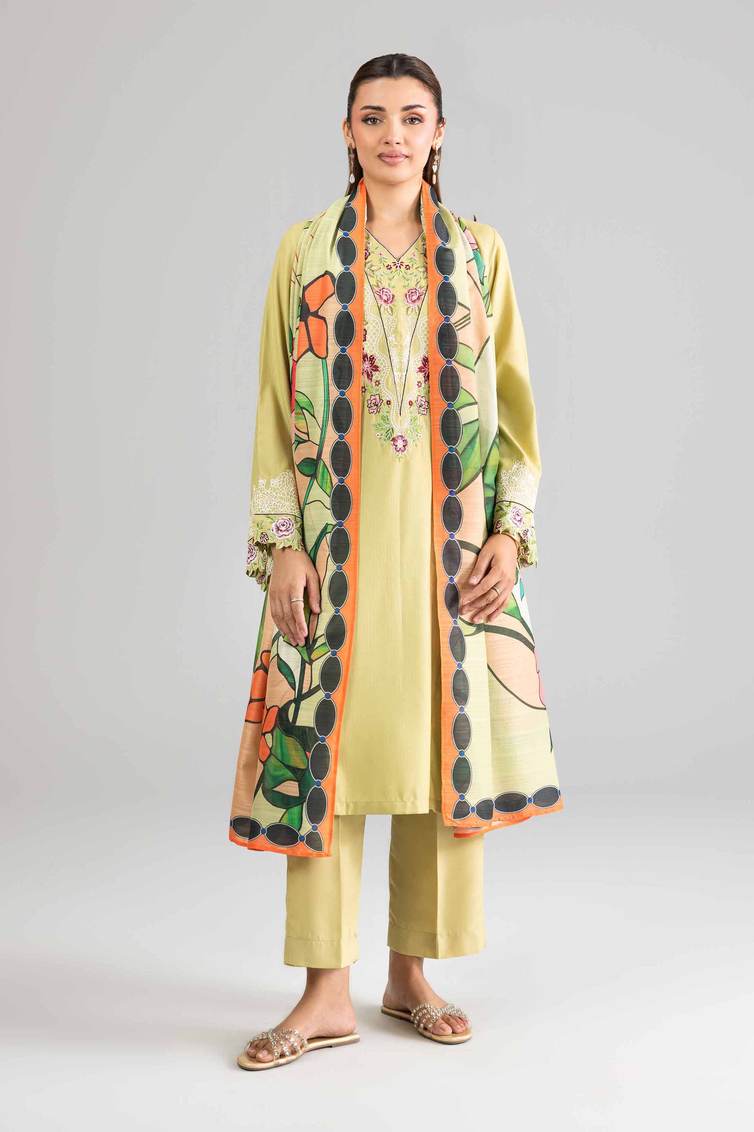 3 Piece - Embroidered Suit - PE26-306