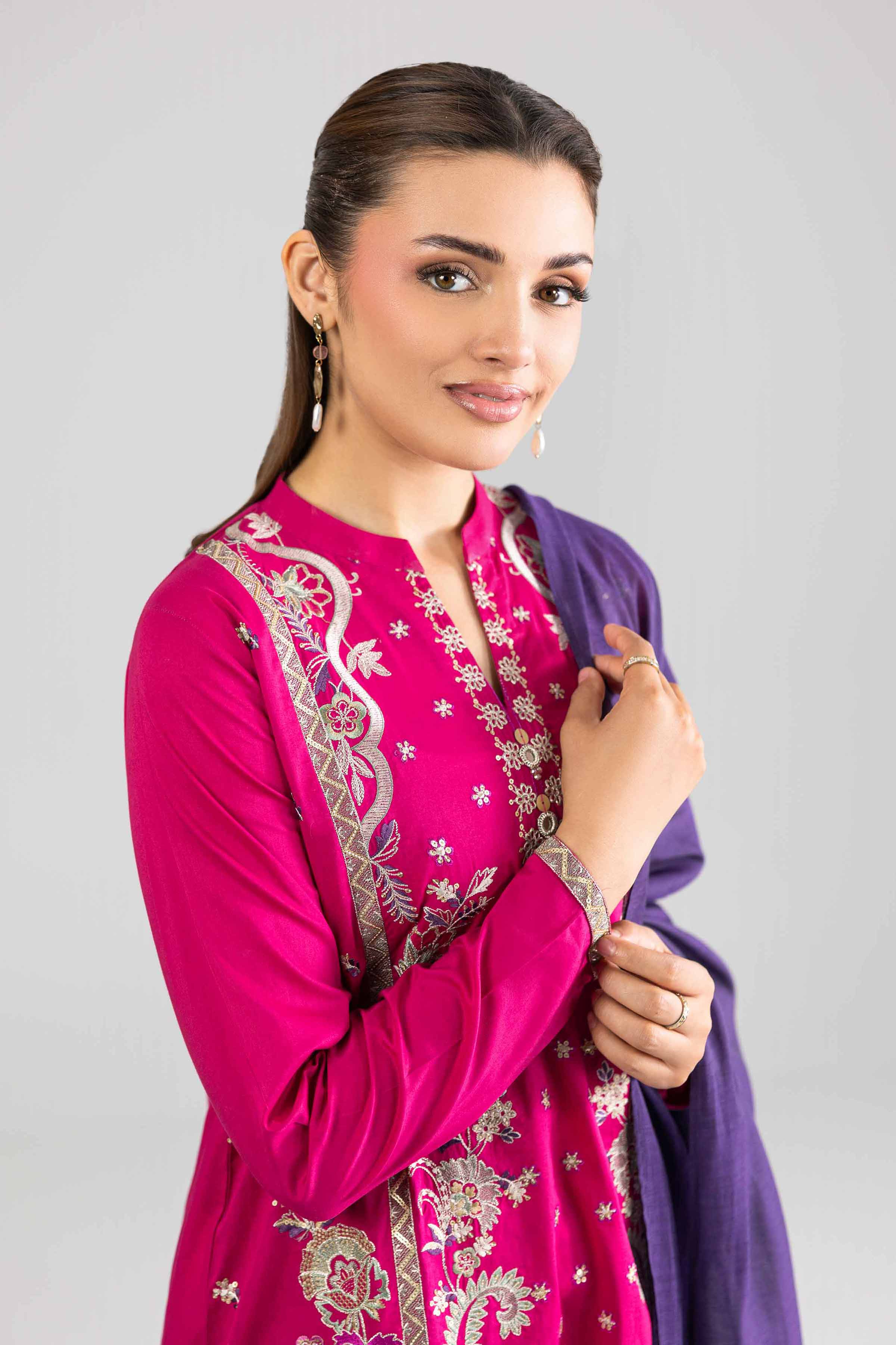 3 Piece - Embroidered Suit - PE26-308