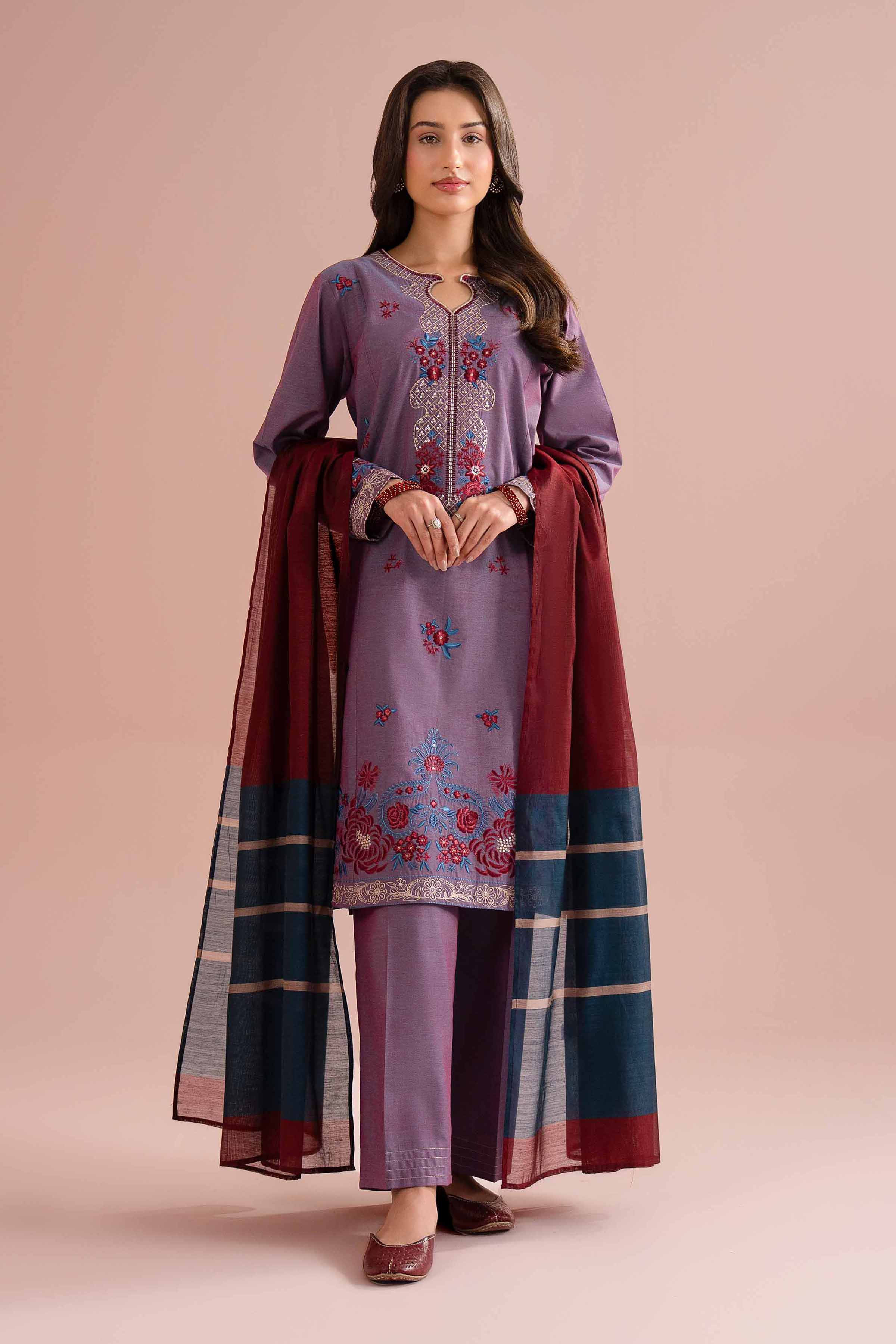 3 Piece - Embroidered Suit - PE26-309