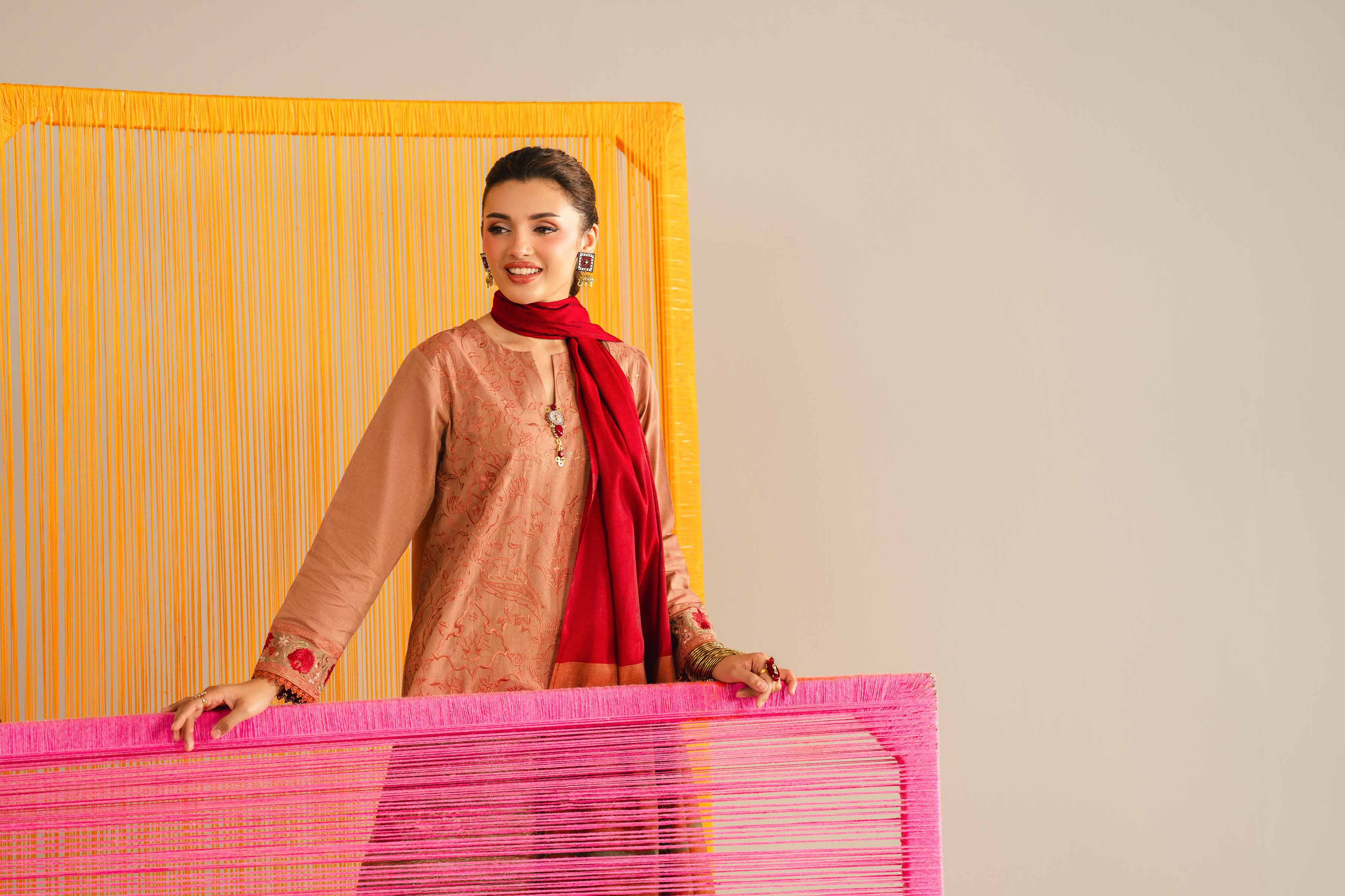 3 Piece - Embroidered Suit - PE26-310