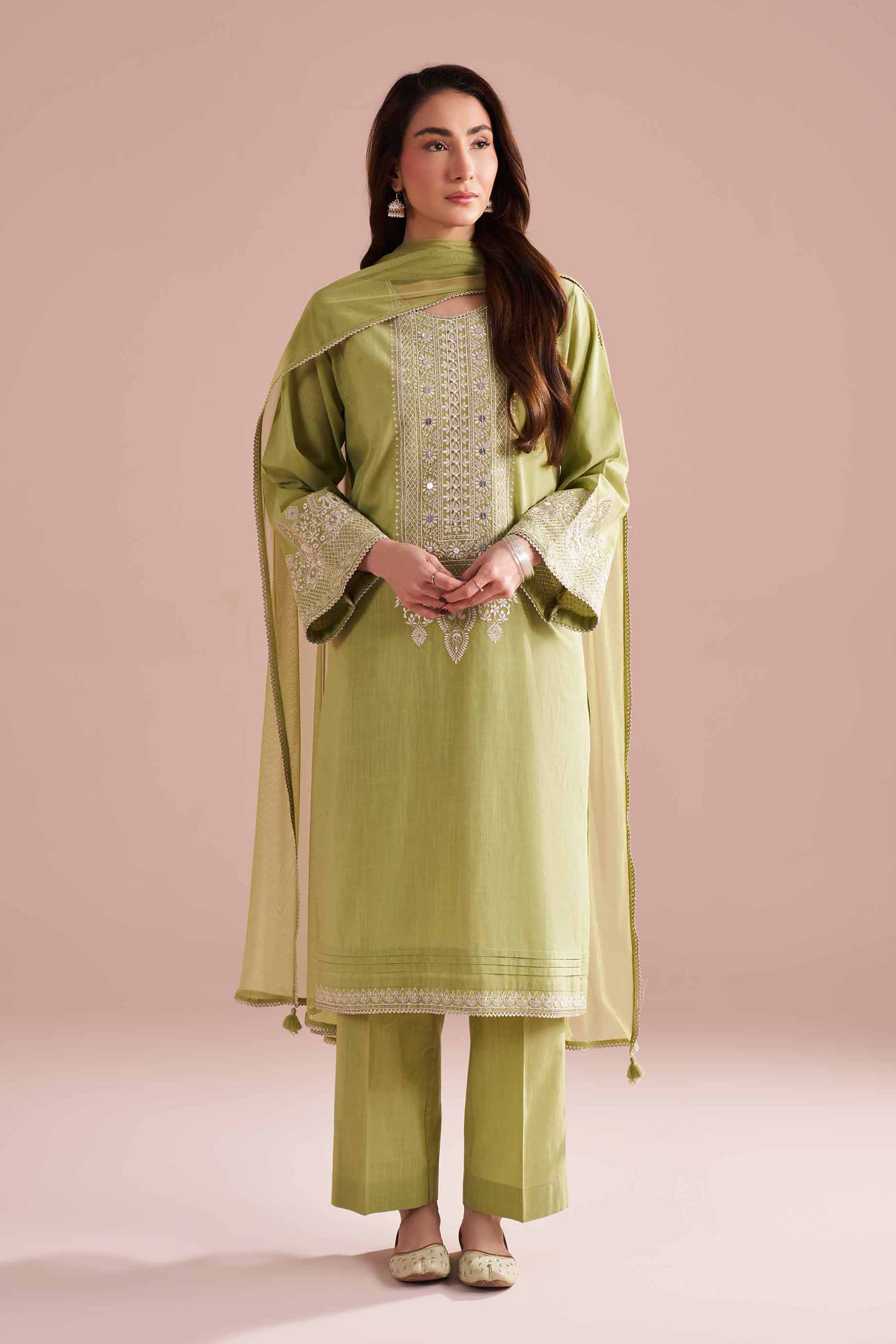 3 Piece - Embroidered Suit - PE26-323 for Women - Pret Collection | Nishat | Shop Online